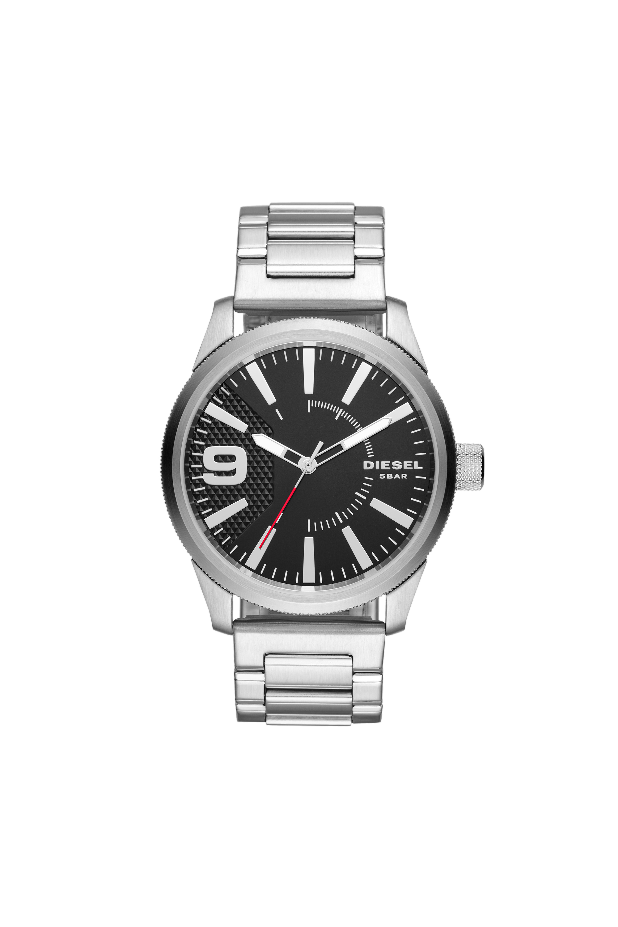 Diesel - DZ1889, Man's Rasp 3 Hand three-hand stainless steel watch in Silver - 1