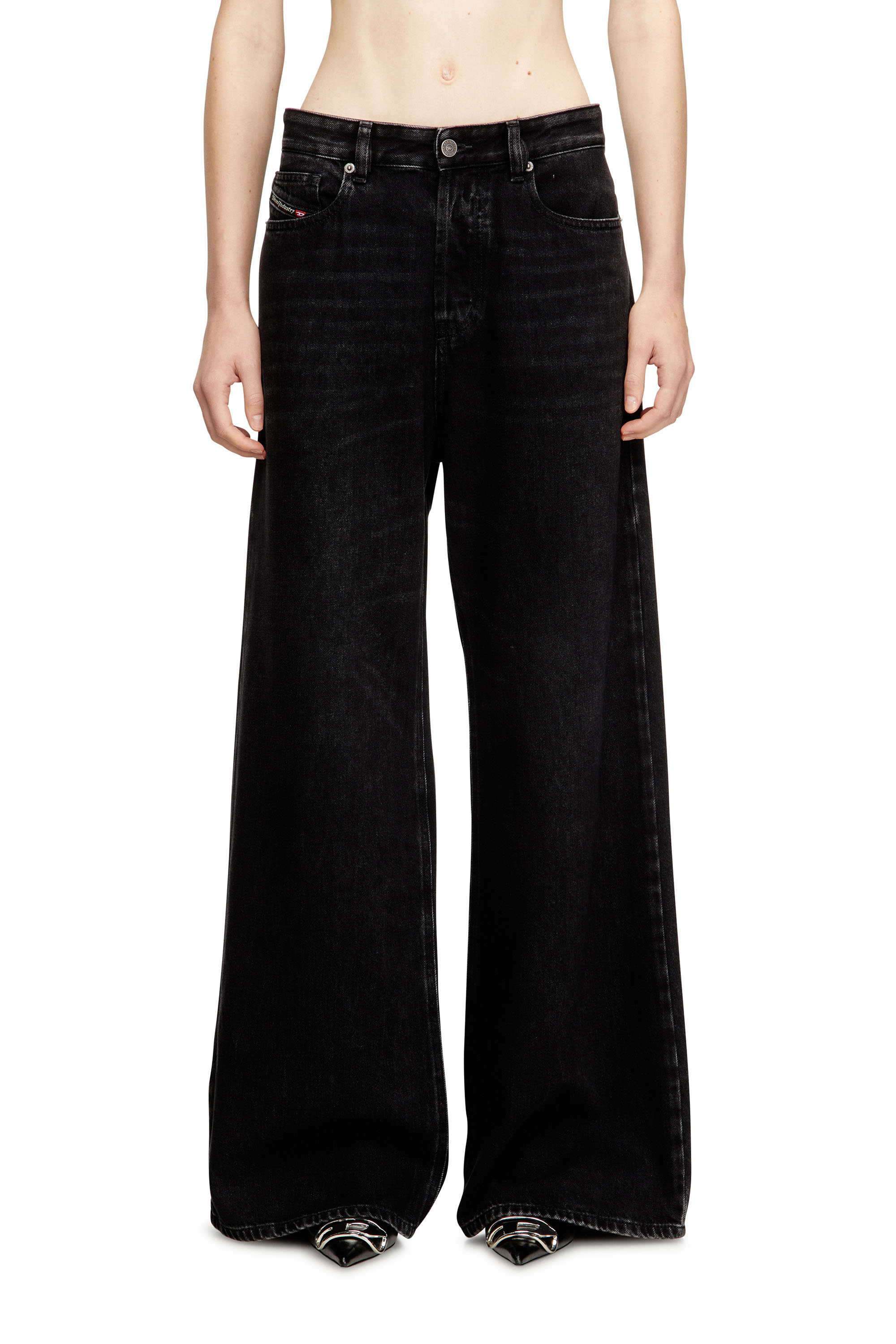 Diesel - Woman's Relaxed Jeans 1996 D-Sire 09P09, Black/Dark grey - 1