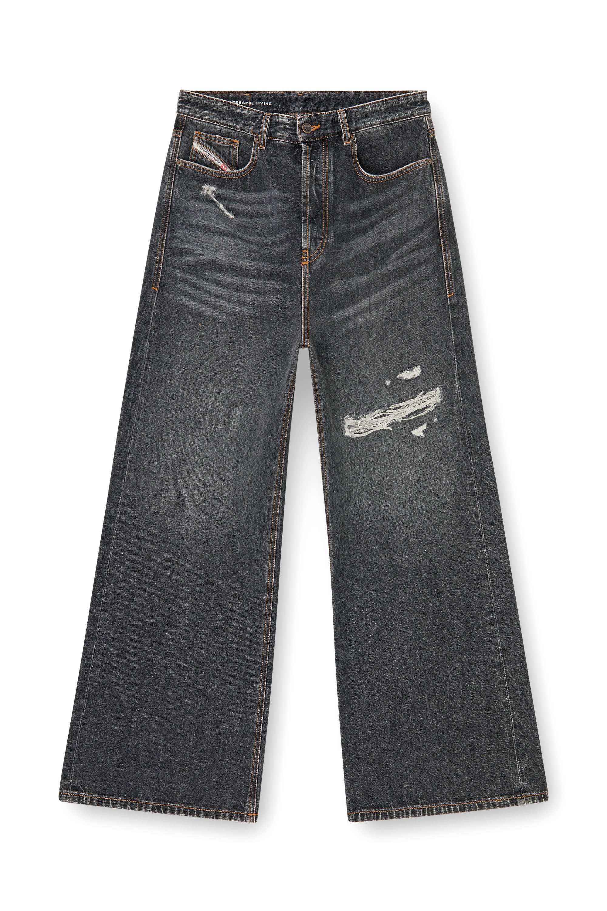 Diesel - Man's Relaxed Jeans D-Rise 007DN, Black/Dark grey - 6