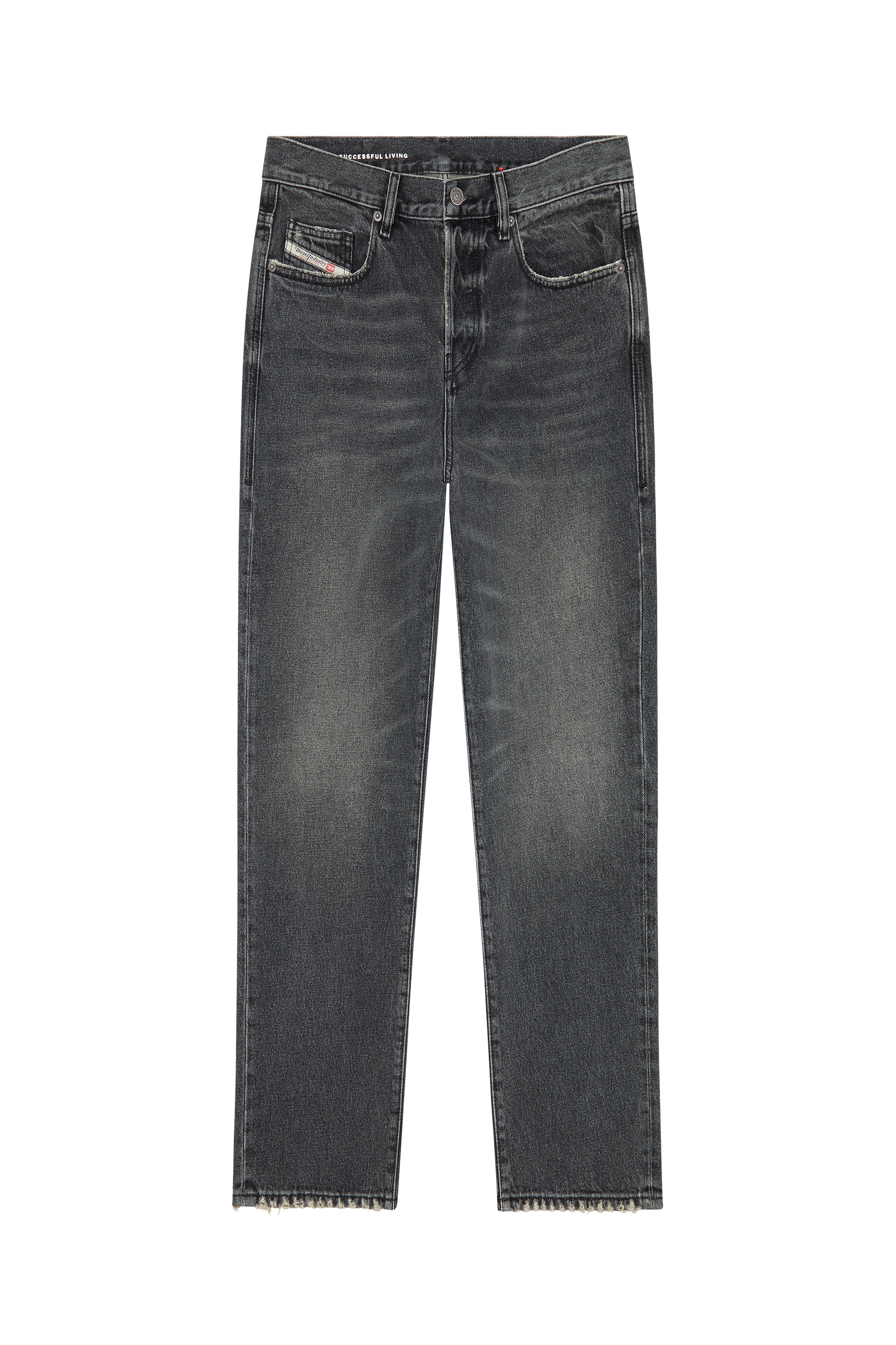 Diesel - 2020 D-Viker 007K8 Straight Jeans, Black/Dark grey - Image 5