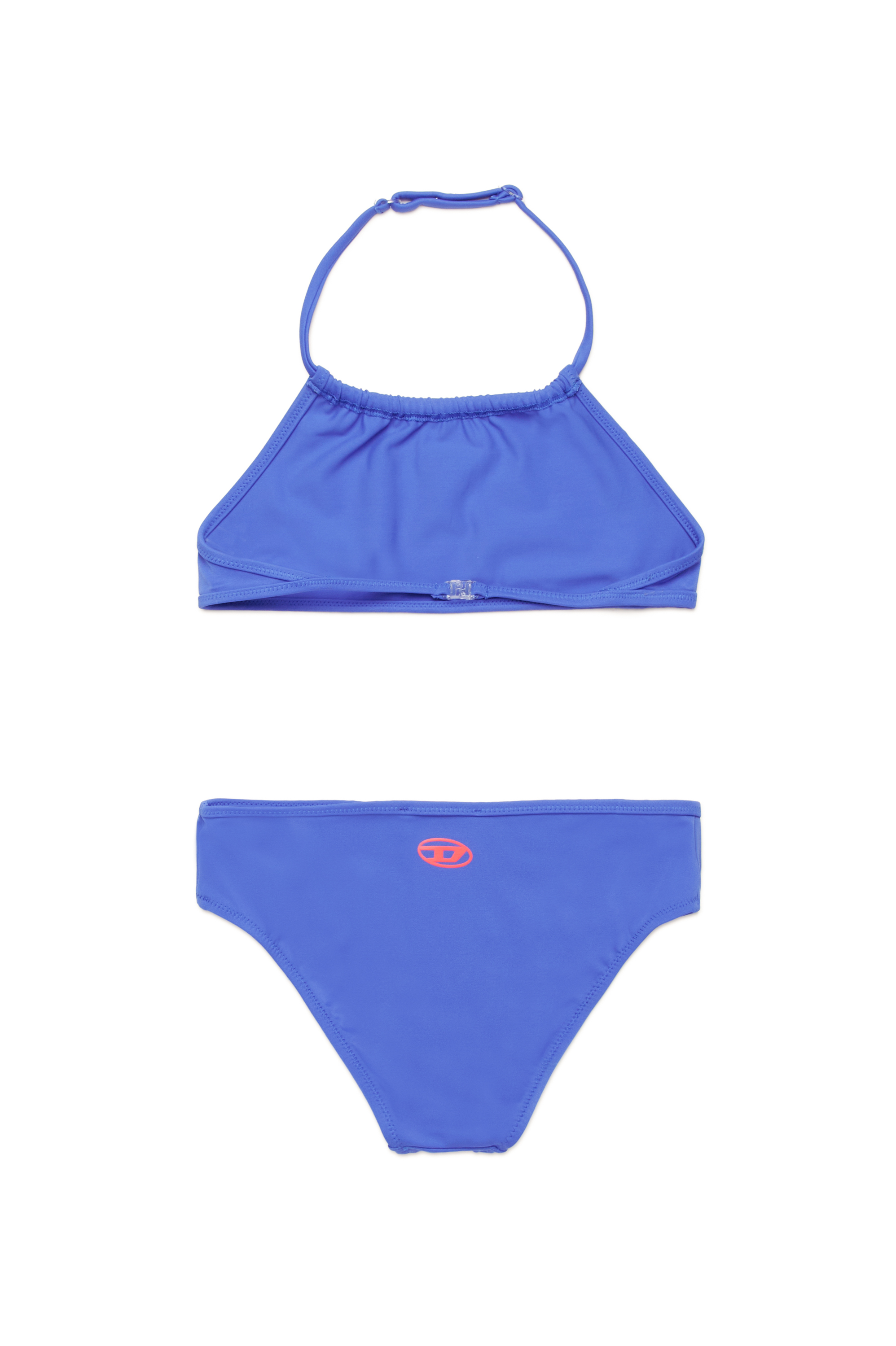 Diesel - MLEAX, Woman's Halter bikini with Oval D logo in Blue - 2