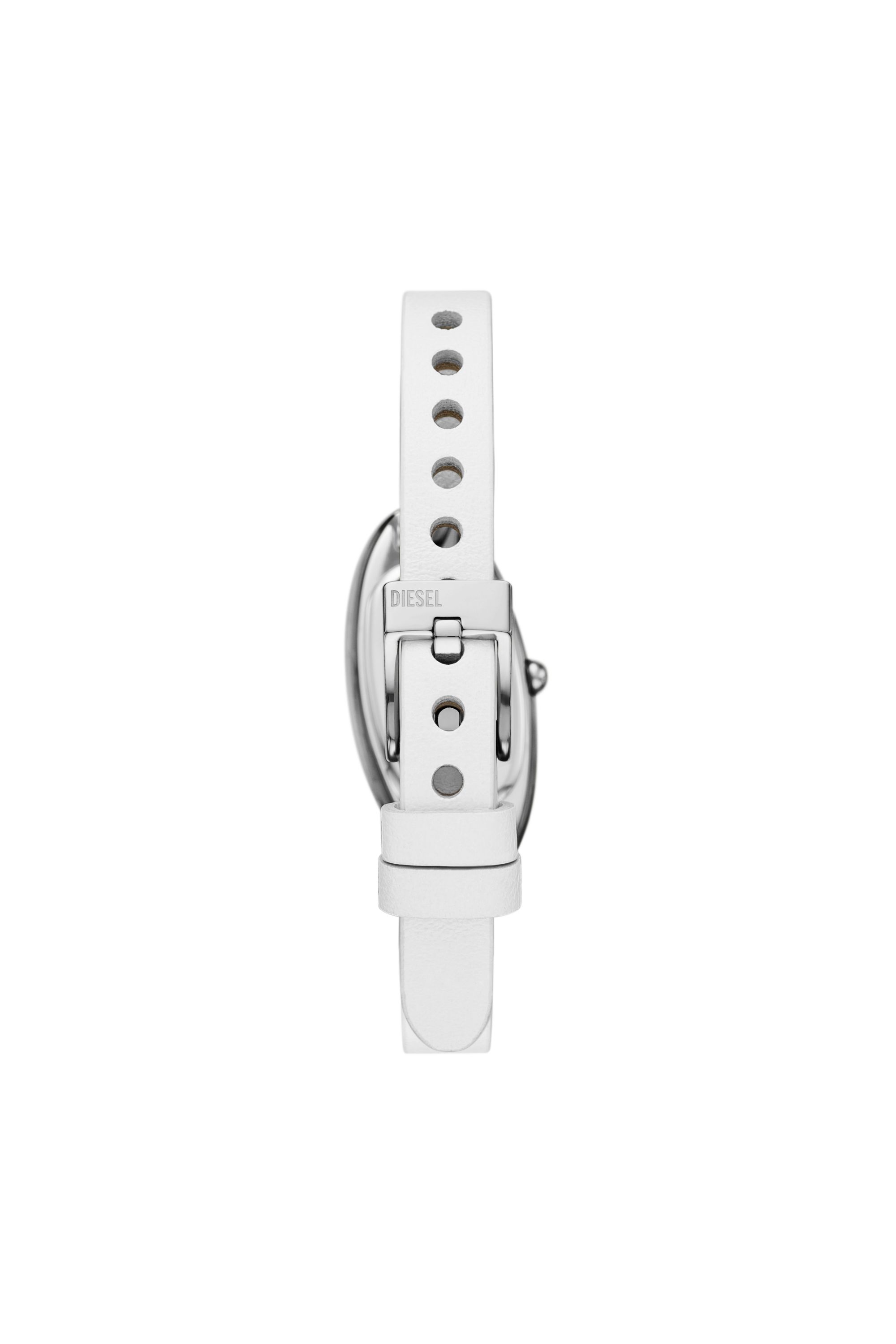 Diesel - DZ5613 WATCH, Woman's D-Era Two-Hand White Leather Watch in White - 2