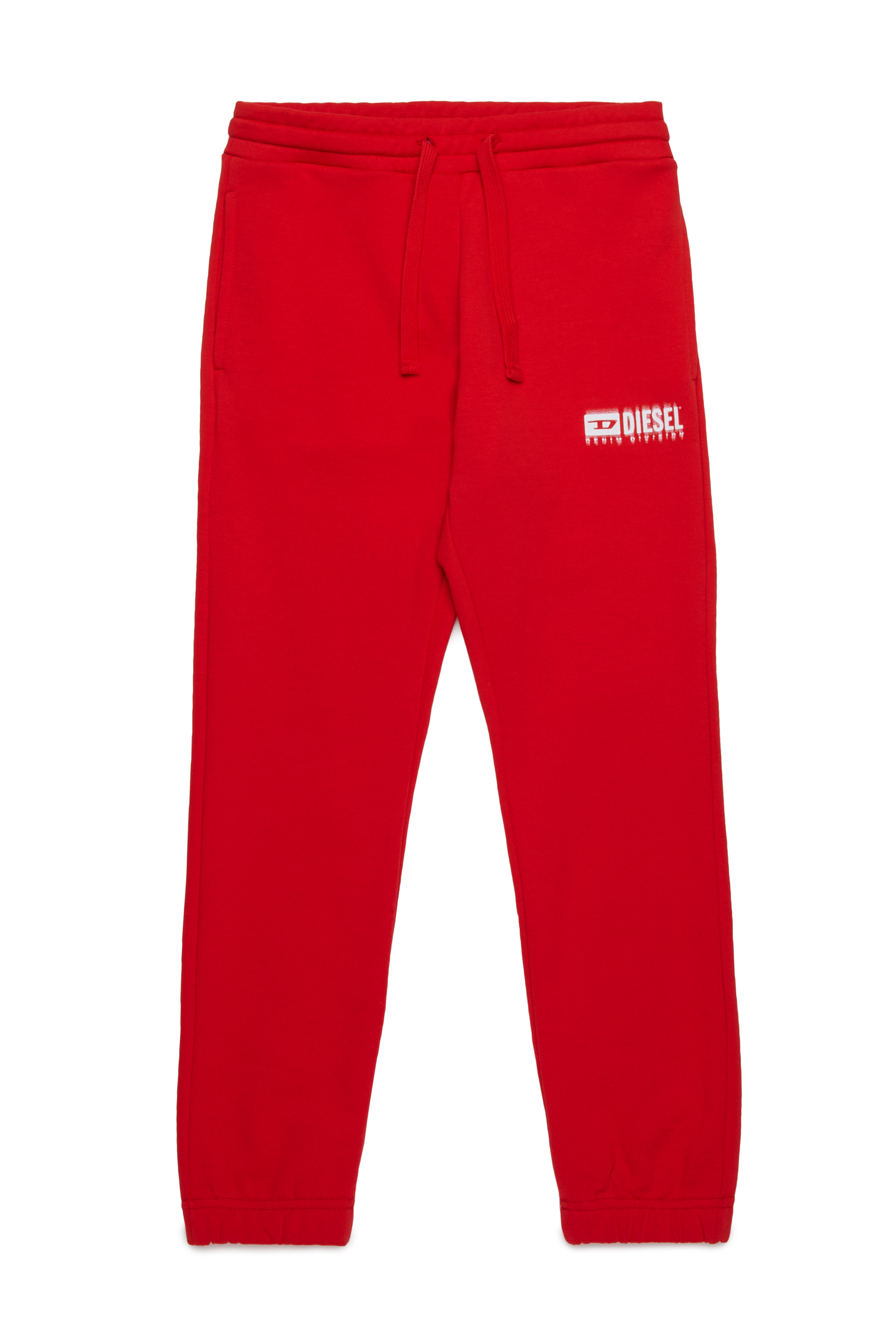 Diesel - PBASE, Man's Sweatpants with smudged logo in Red - 1