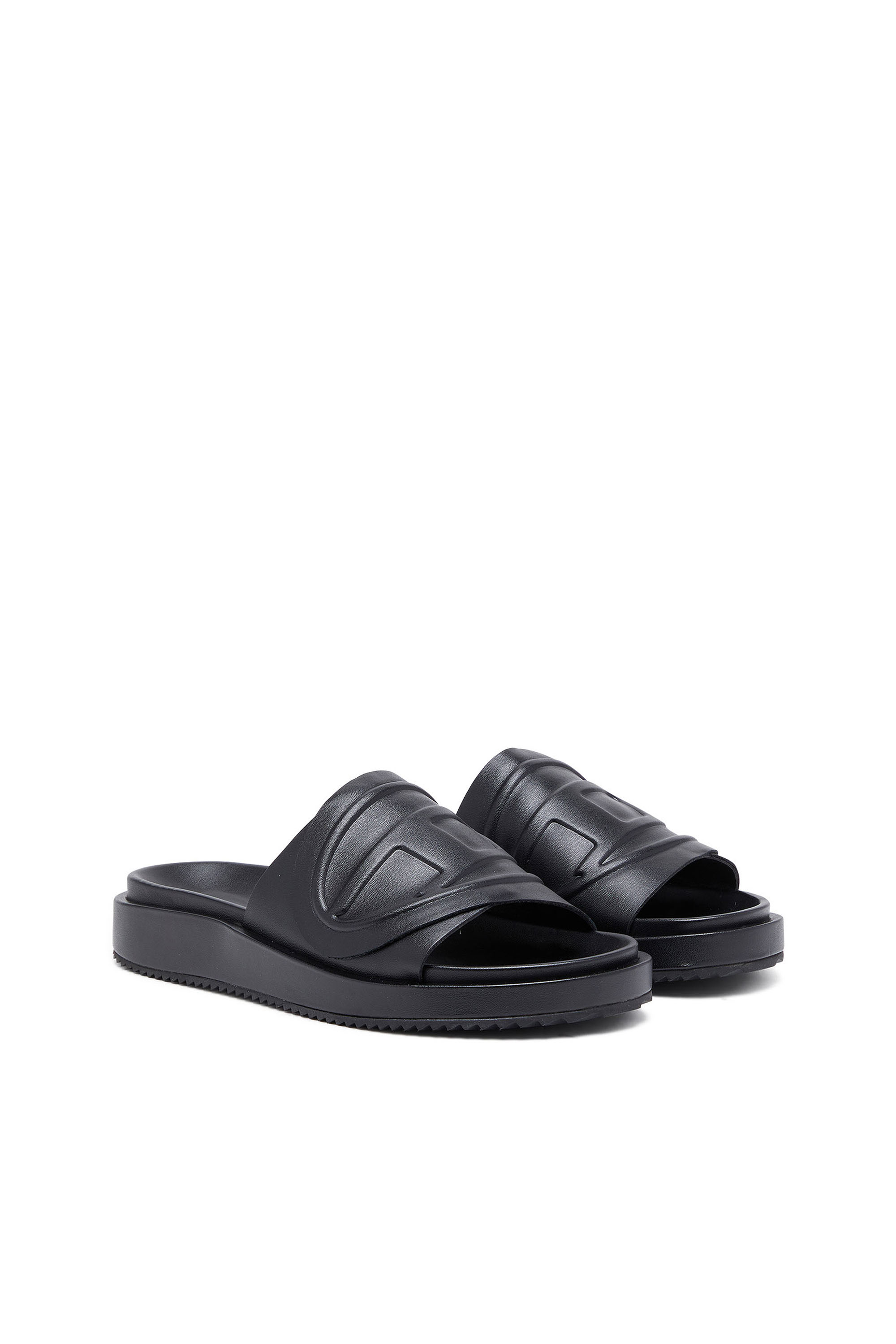 Diesel - SA-SLIDE D OVAL W, Woman's Sa-Slide D-Slide sandals with Oval D strap in Black - 2