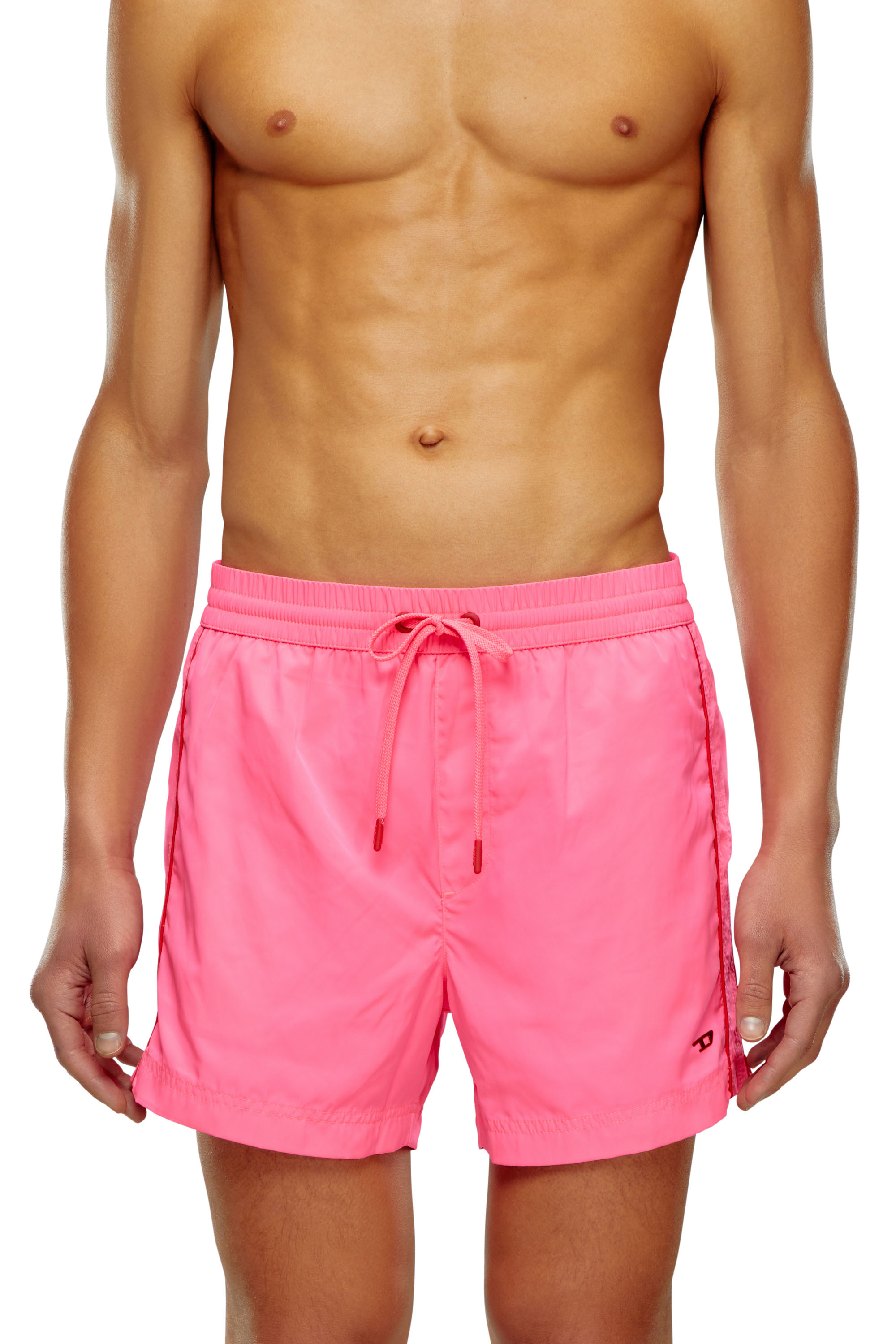 Diesel - BMBX-KEN-37, Man Mid-length swim shorts with piping in Pink - Image 2