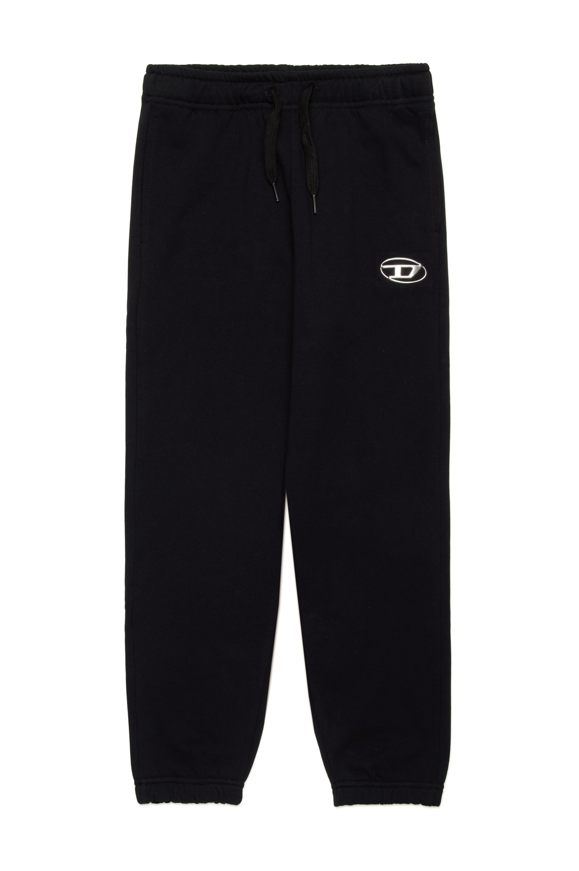 Diesel - PMACISD, Man's Sweatpants with metal-look Oval D logo in Black - 1