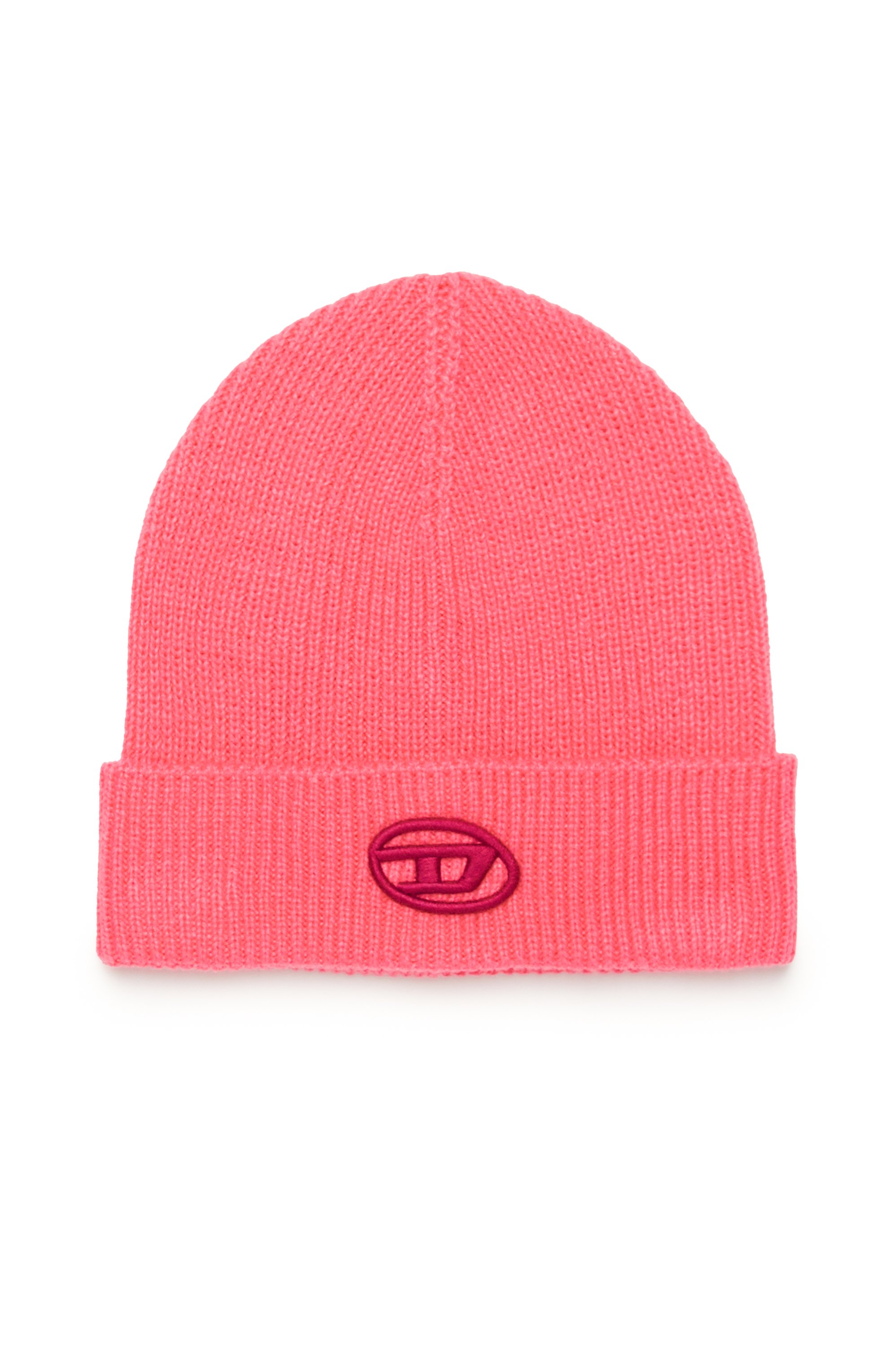 Diesel - FCODERFULLYTX, Unisex's Beanie with logo embroidery in Pink - 2