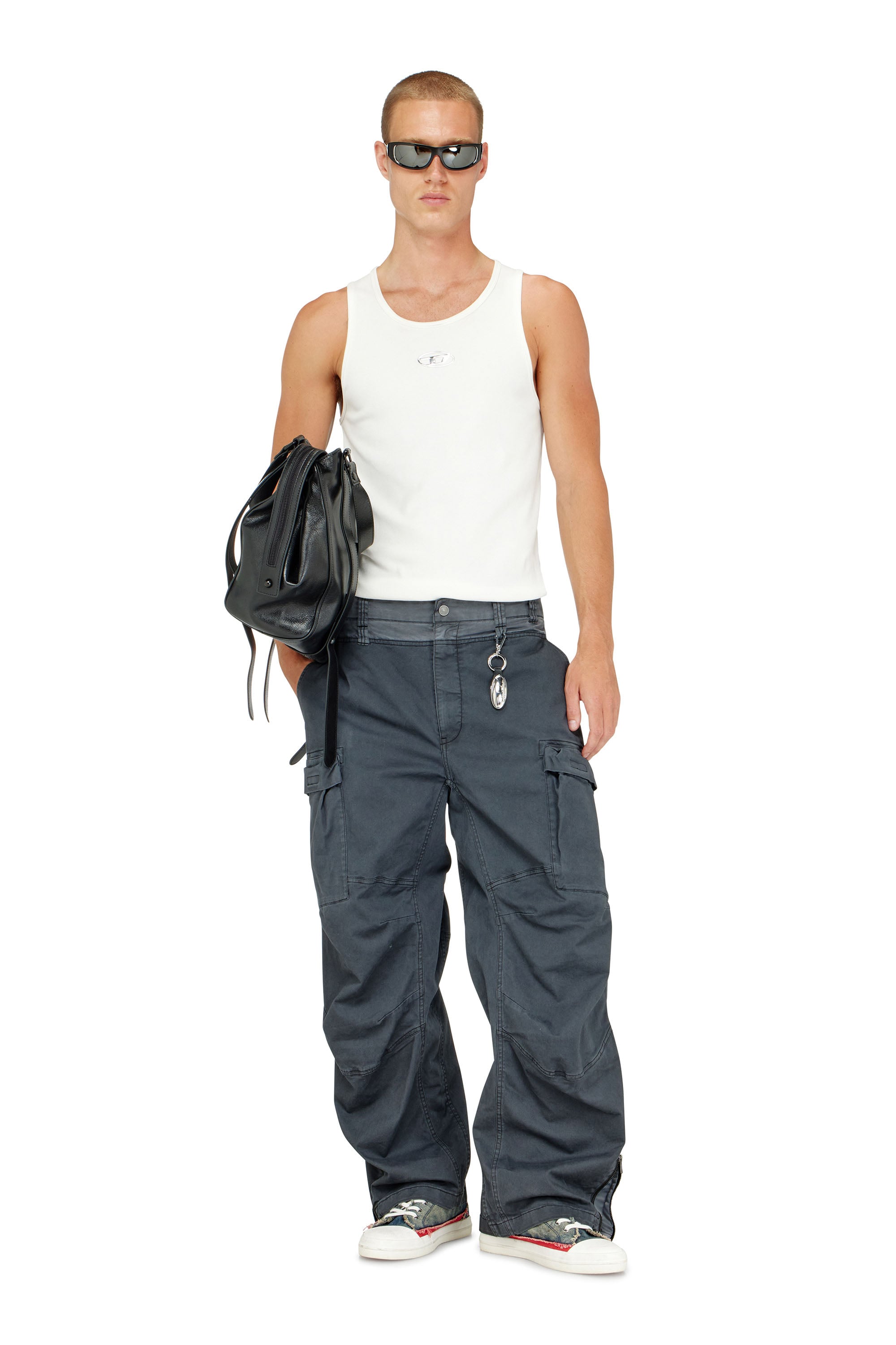 Diesel - T-LIFTY-IOD, Man's Cotton tank top with logo in White - 2