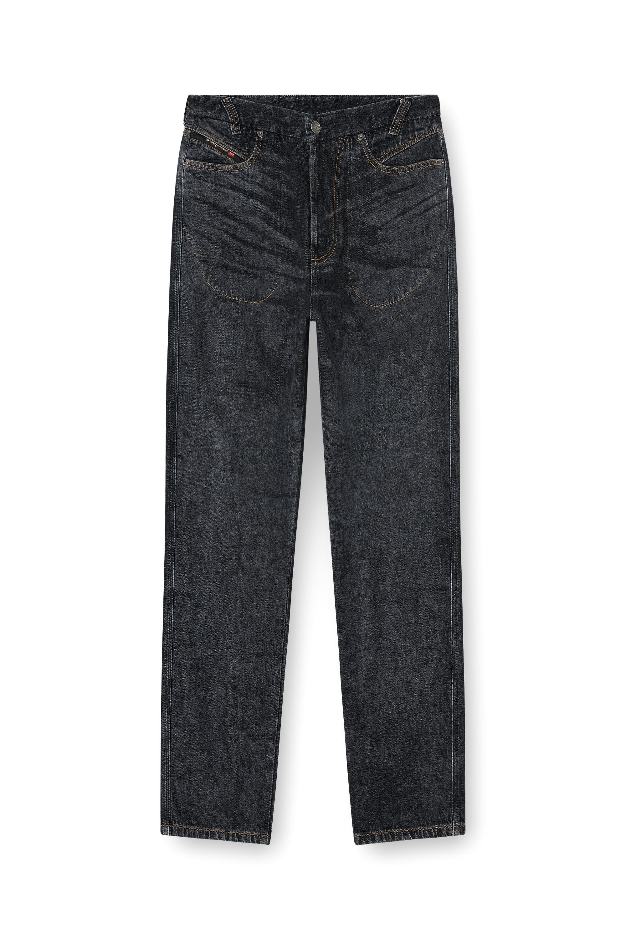 Diesel - Man's Relaxed Jeans D-Marcus 09Q24, Black/Dark grey - 3