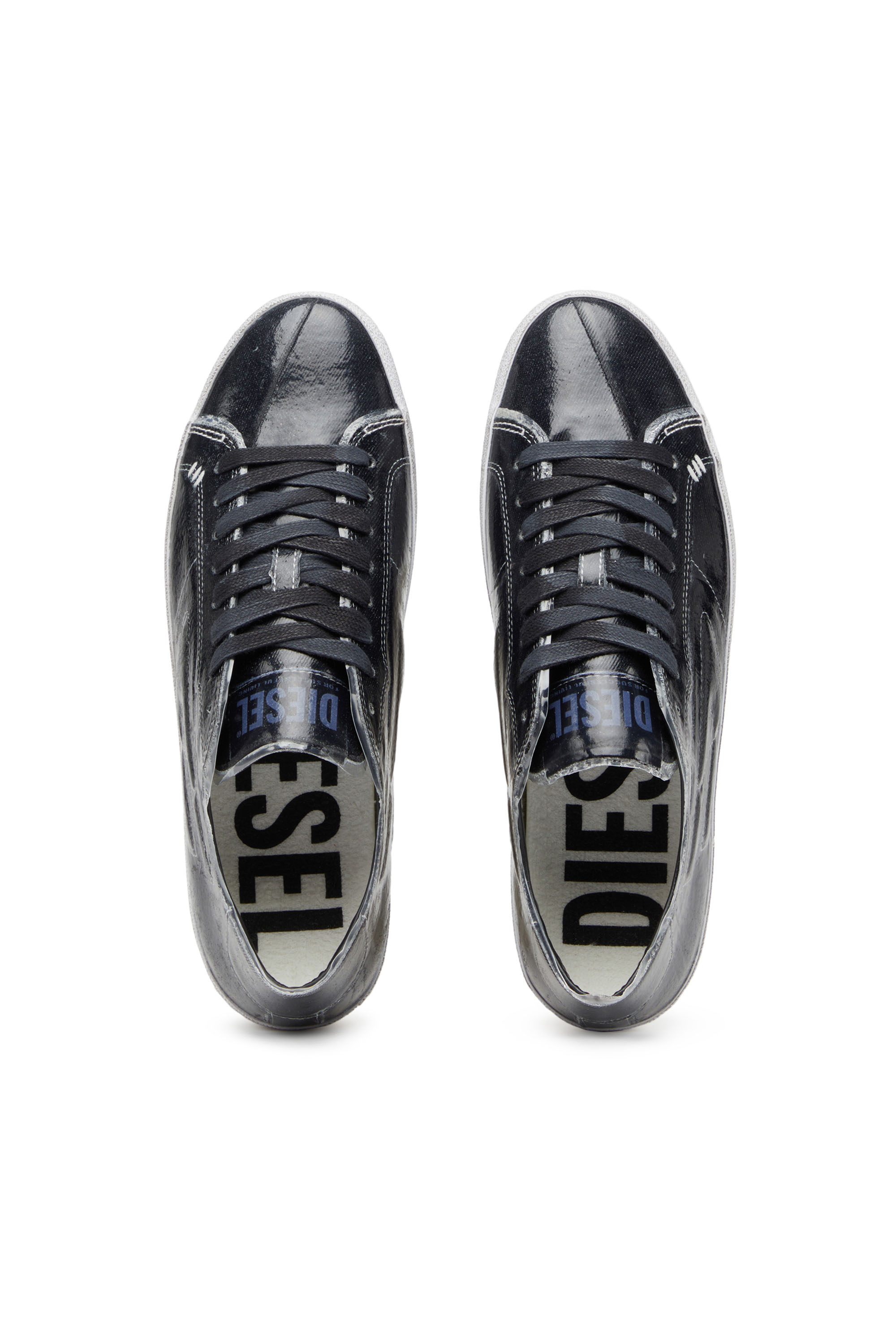 S-LEROJI LOW W, Black Diesel - S-LEROJI LOW W, Woman's S-Leroji Low W - Canvas sneakers with TPU overlay in Black - 4
