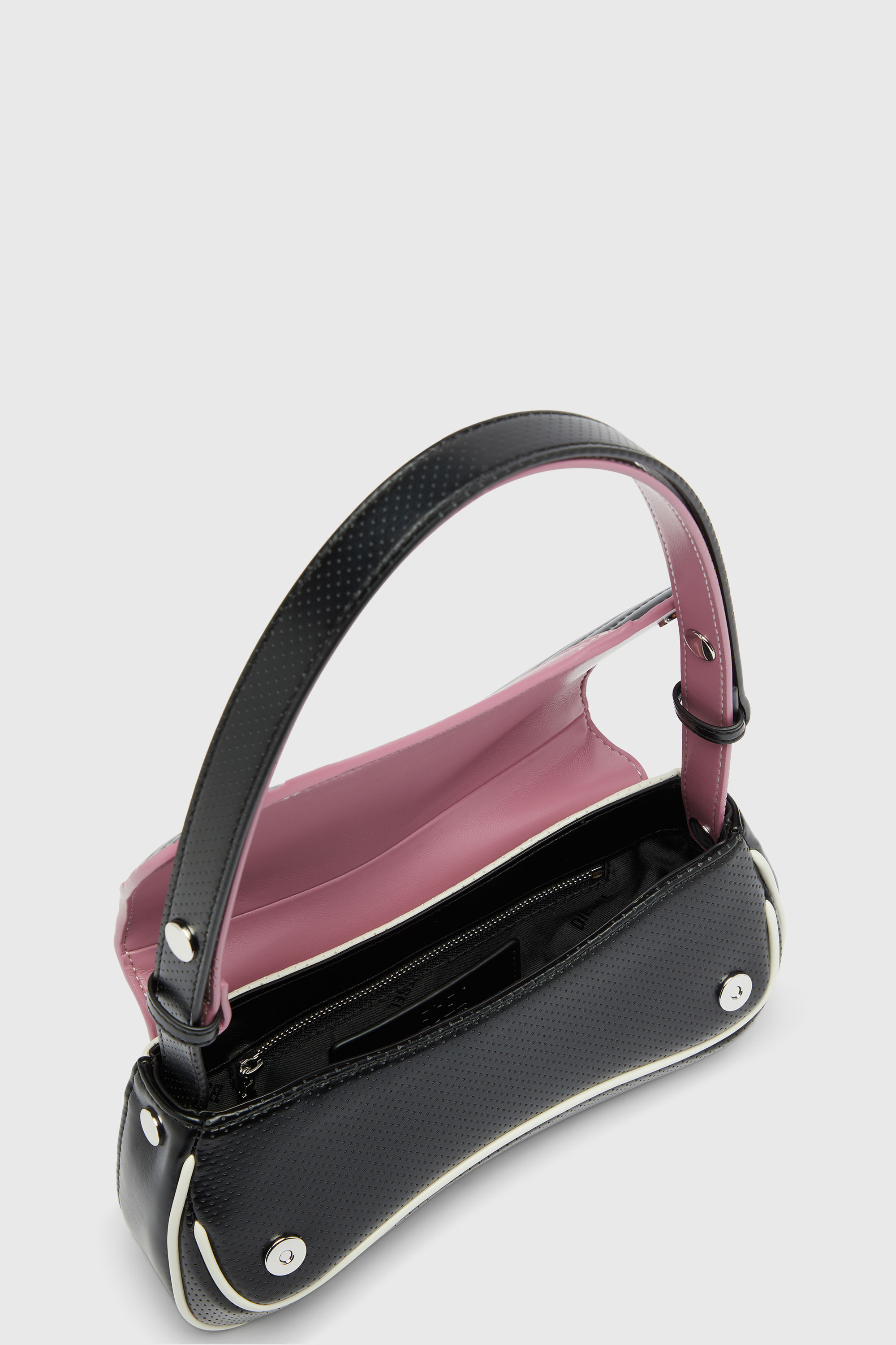 Diesel - PLAY CLUTCH, Woman's Play - Clutch with colour-block design in Black/Pink - 5