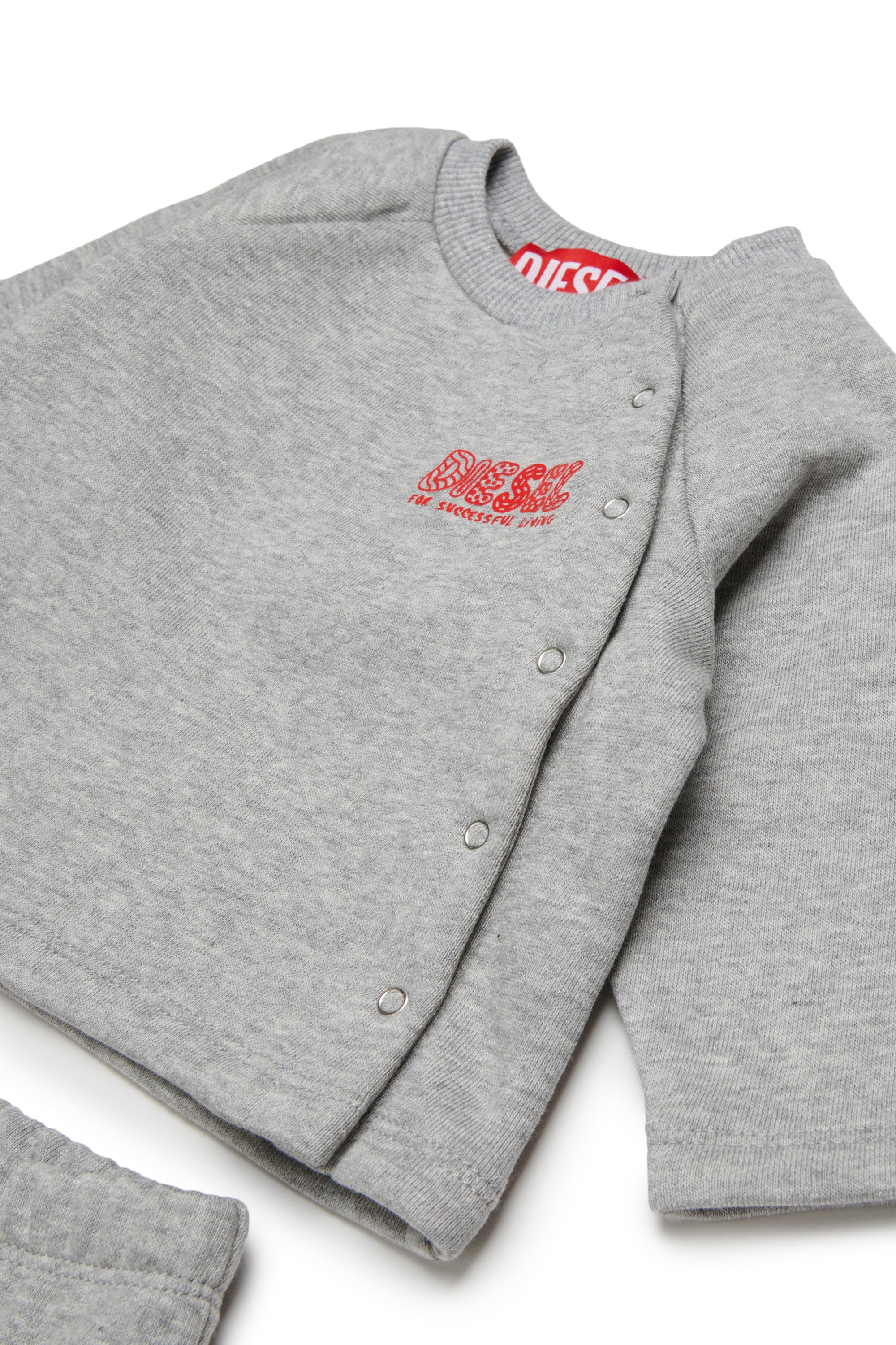 Diesel - SLUPY-SET-NB, Unisex's Newborn clothing set with logo print in Grey - 3