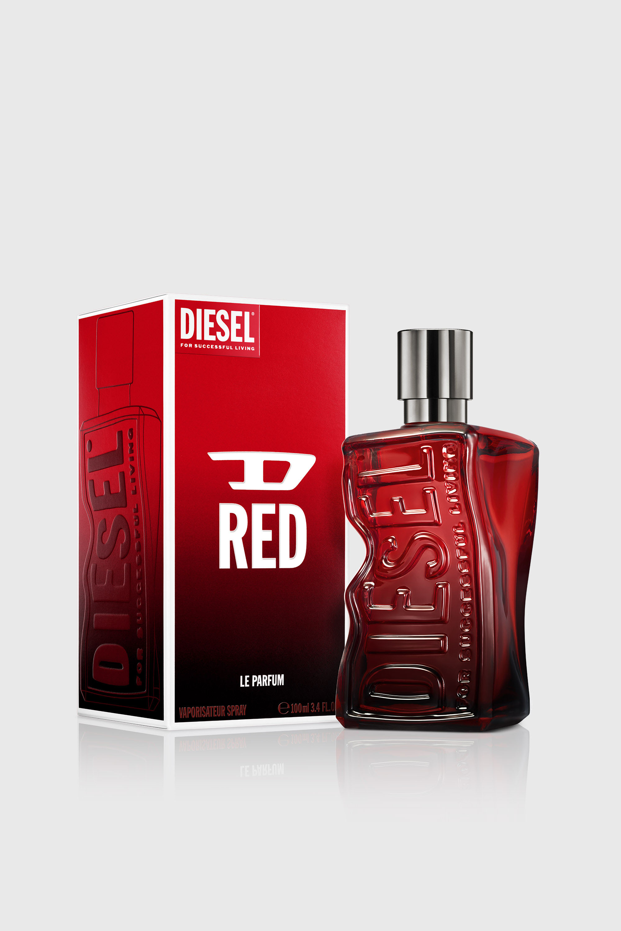 Diesel - LF123200 D RED EAU DE PARFUM INTENSE 100ML FRAGRANCE, Man's D RED Le Parfum  100ml in Red - 2