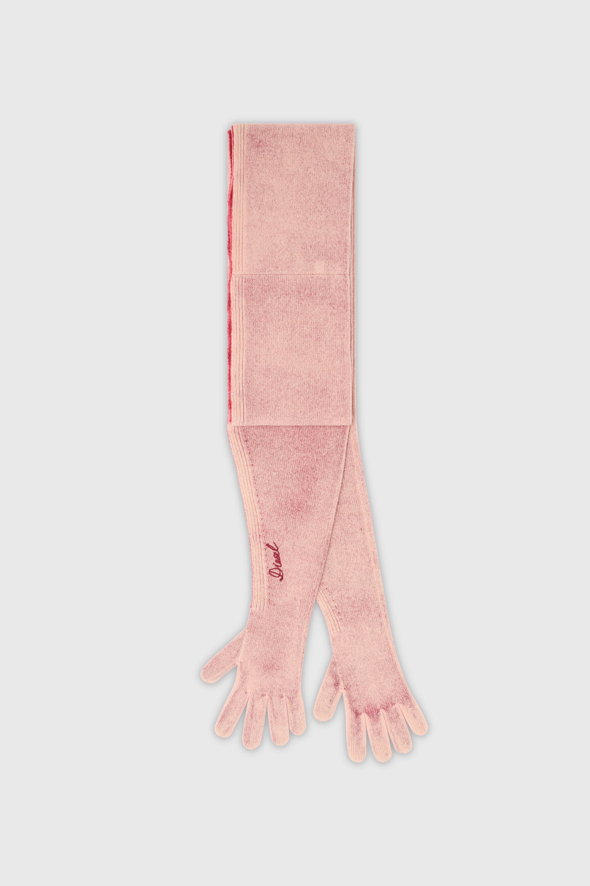 Diesel - K-EVIN, Unisex's Hybrid glove-scarf in two-tone wool in Pink - 2
