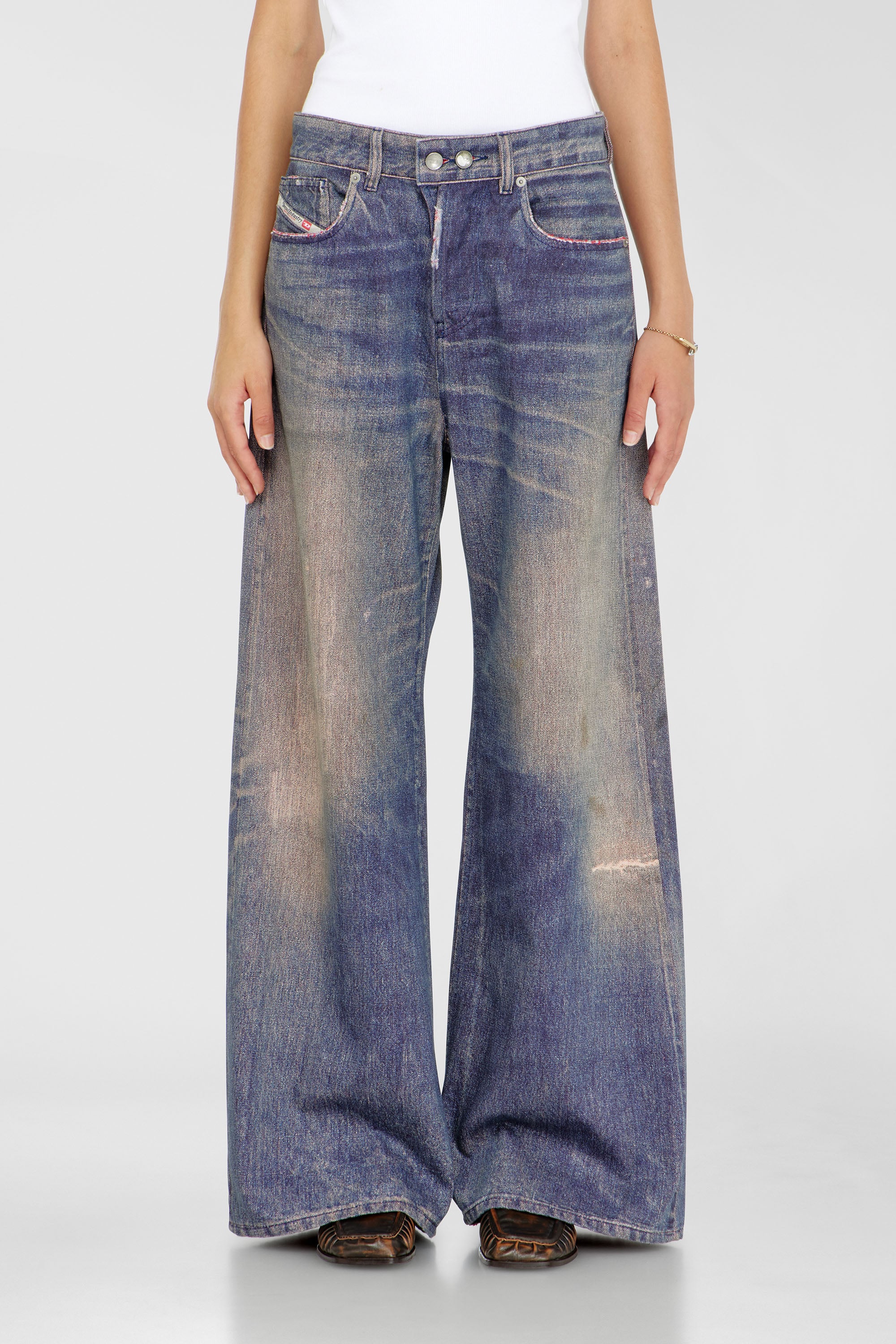 Diesel - Woman's Relaxed Jeans 1996 D-Sire 09P95, Dark Blue - 1