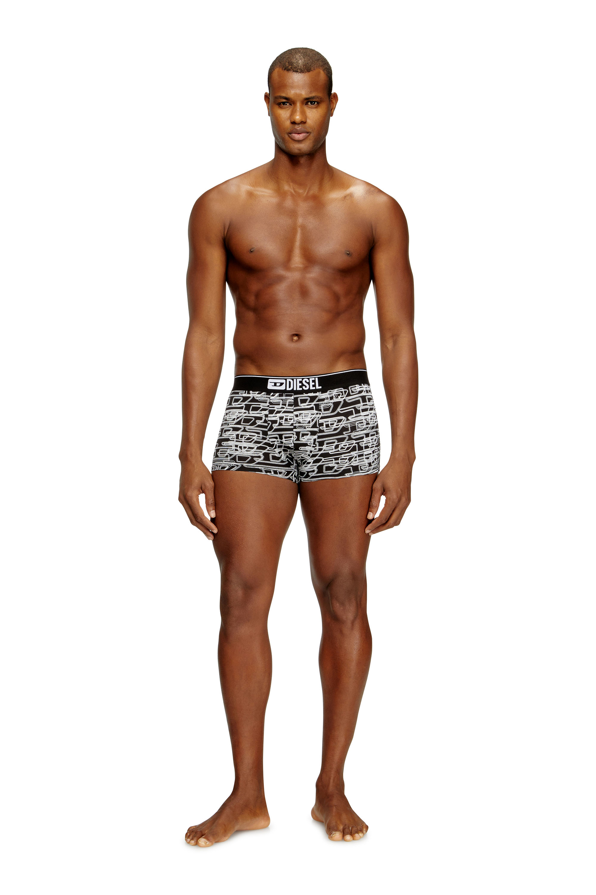 Diesel - DAMIEN-D-BOX-3PACK, Man's 3-pack of stretch cotton boxers with logo in Black/White - 3