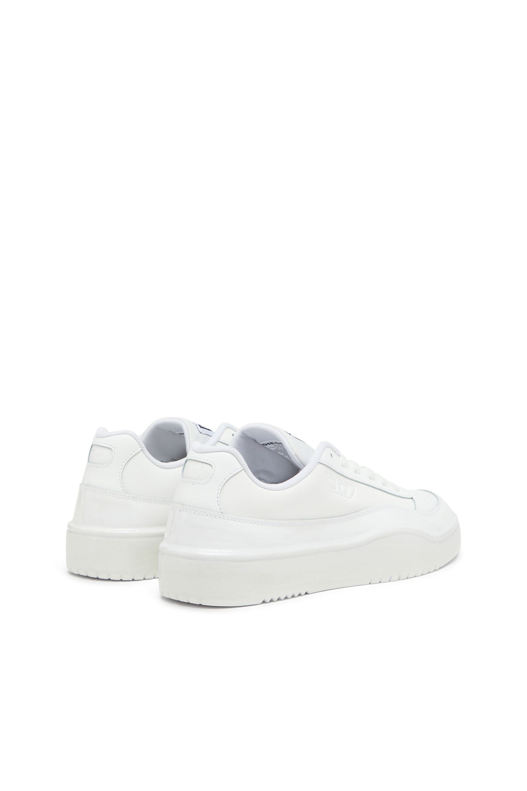 Diesel - S-TRACKER-D LOW, Man's Silicone-dipped leather sneakers in White - 3