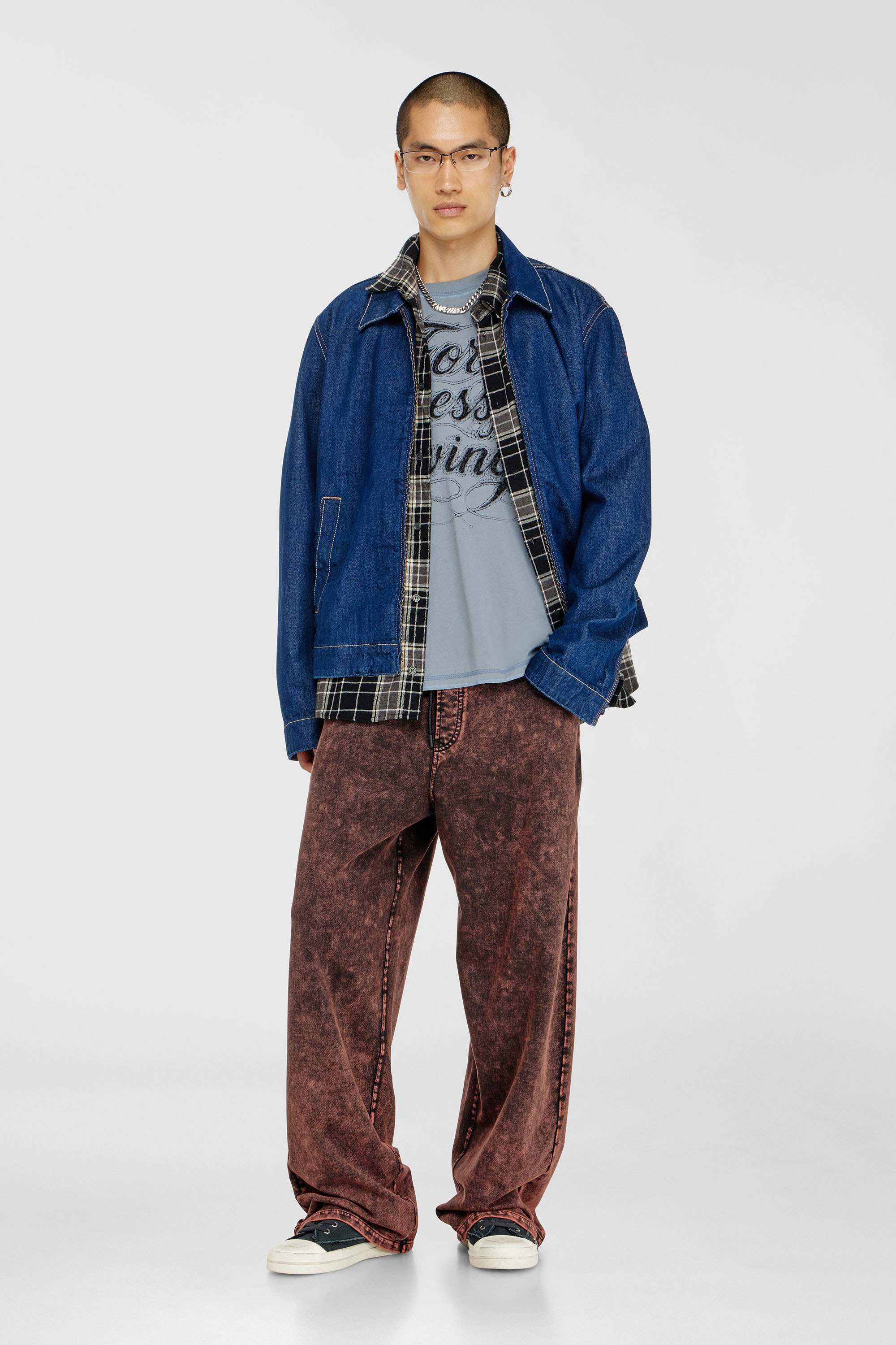 Diesel - T-BOXT-AA8, Man's T-shirt with For Successful Living print in Grey - 1