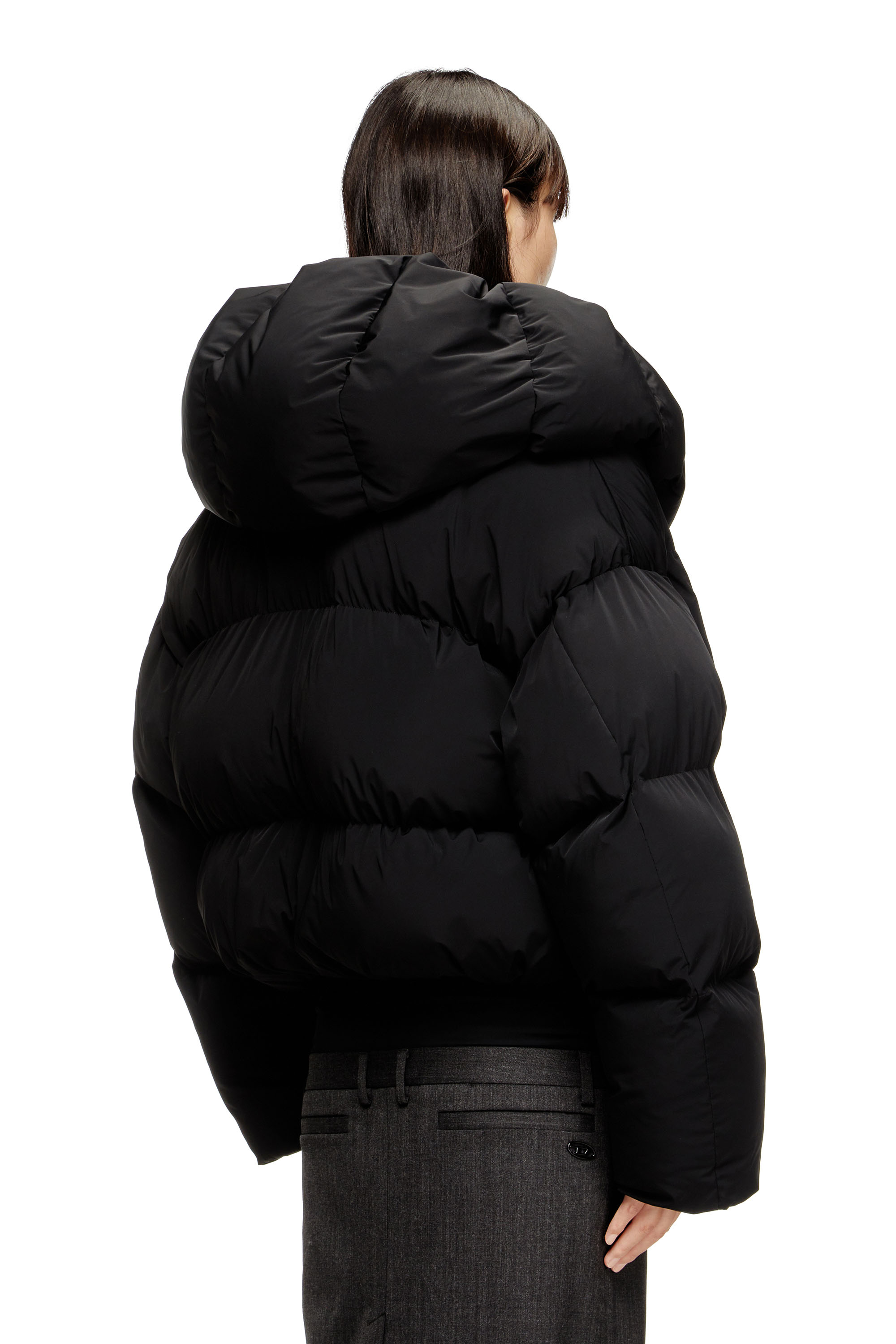 W-ILEY-T1, Black Diesel - W-ILEY-T1, Woman's Wrap puffer in bi-stretch nylon in Black - 4