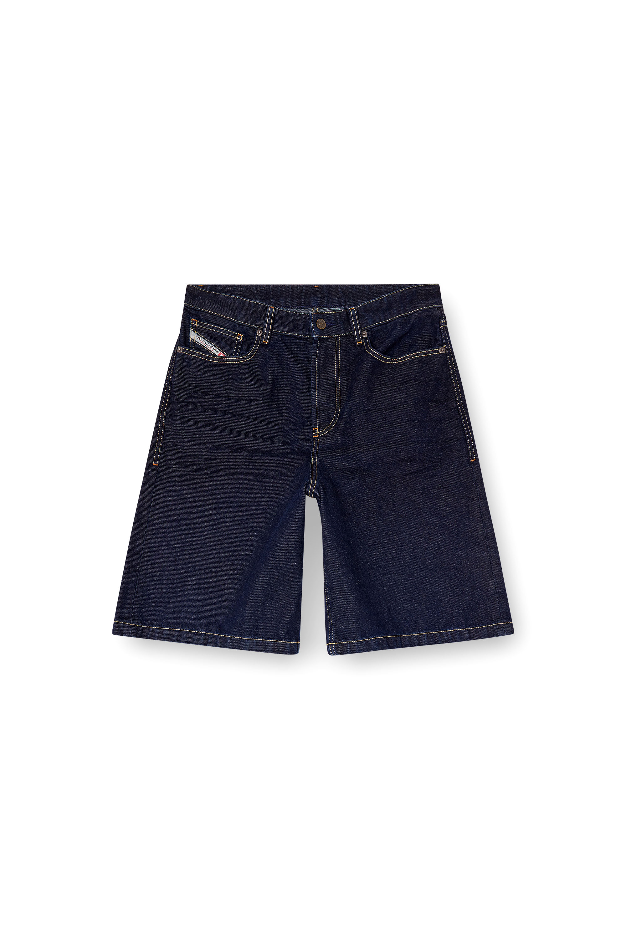 Diesel - DE-SIRE-SHORT, Woman's Shorts in clean-wash denim in Dark Blue - 5