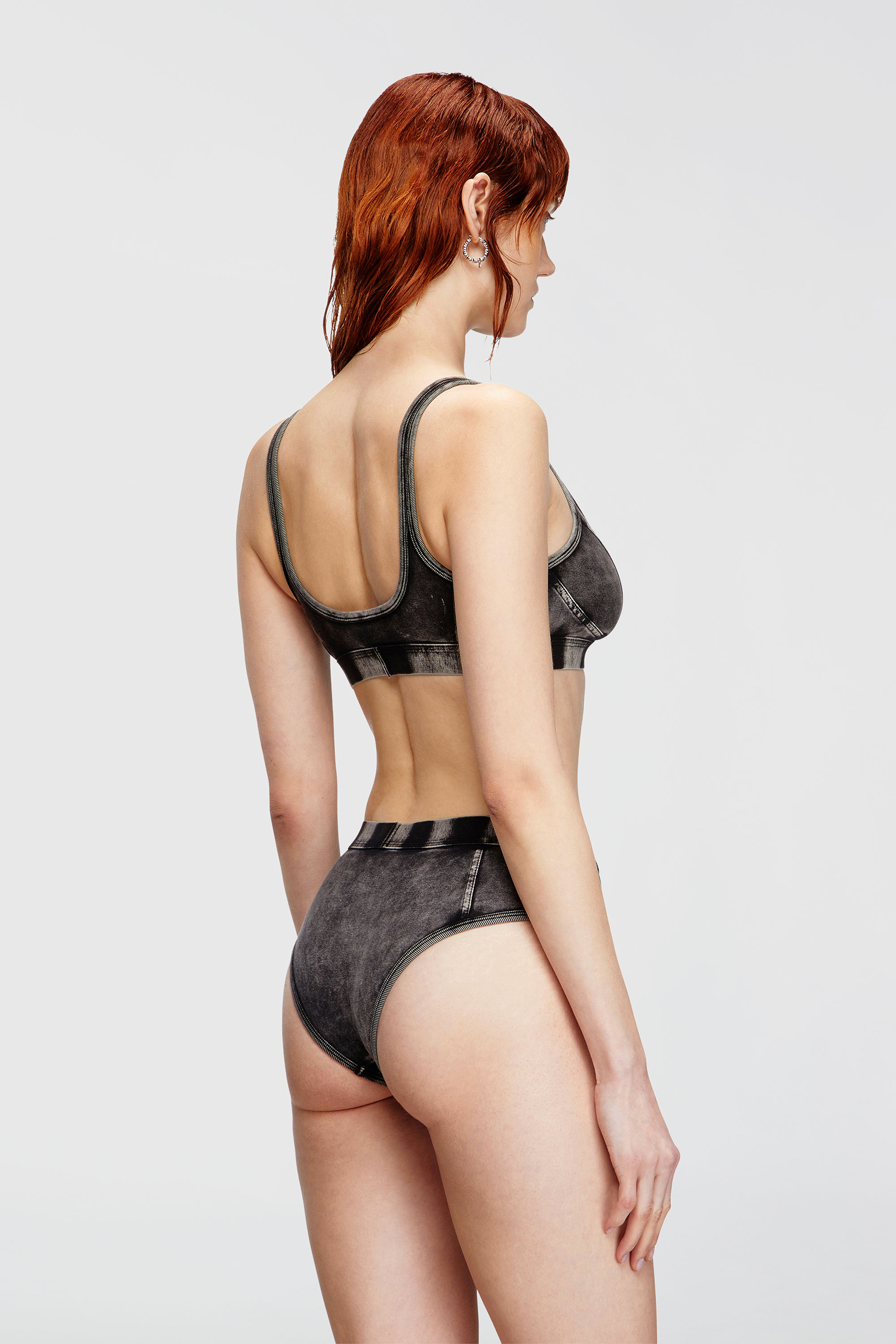 Diesel - HIPSTER-DNM, Woman's Hipster briefs in denim-effect jersey in Black - 4