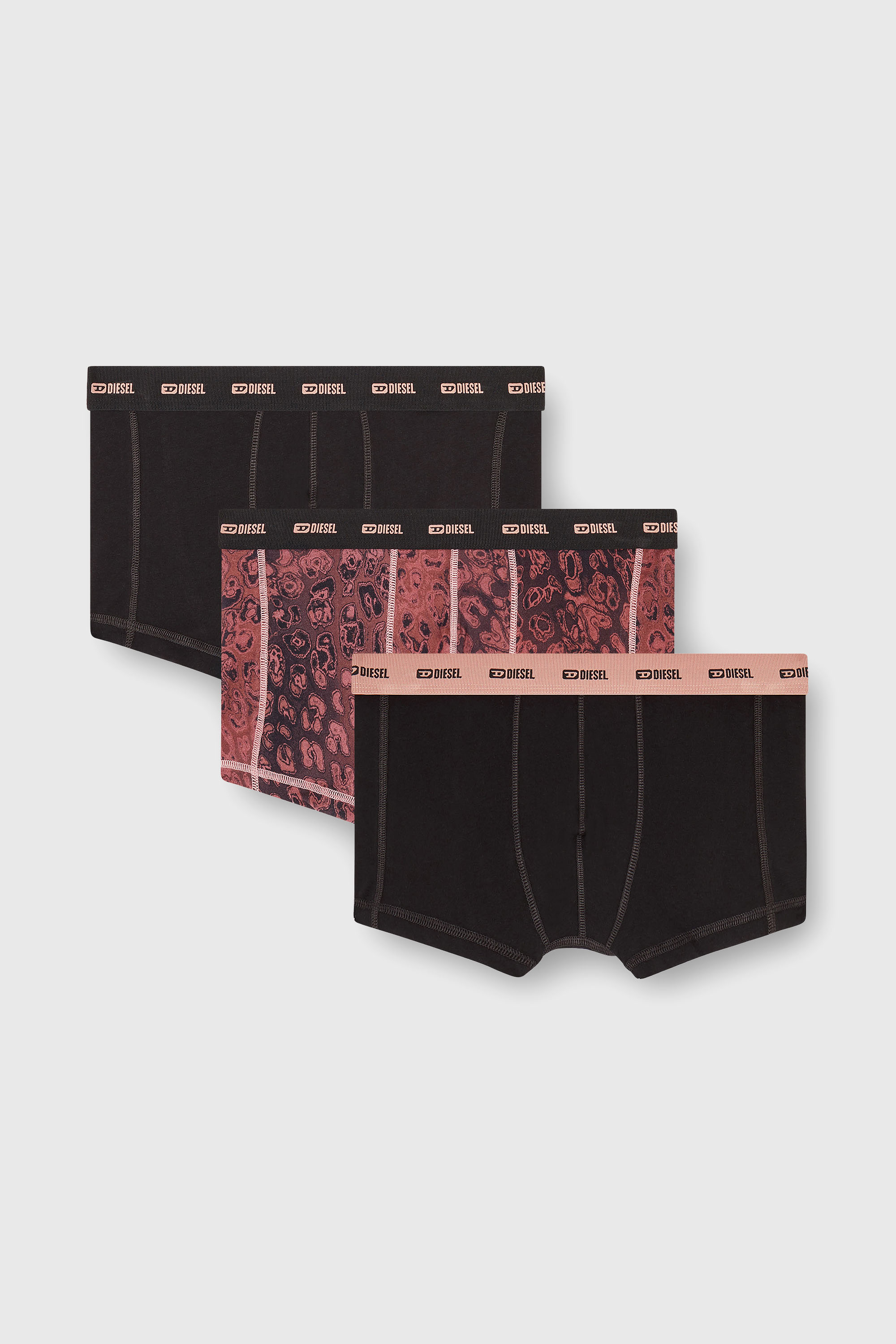 Diesel - DAMIEN-UTLT-3PACK, Man's Three-pack of stretch cotton boxer briefs in Violet - 1