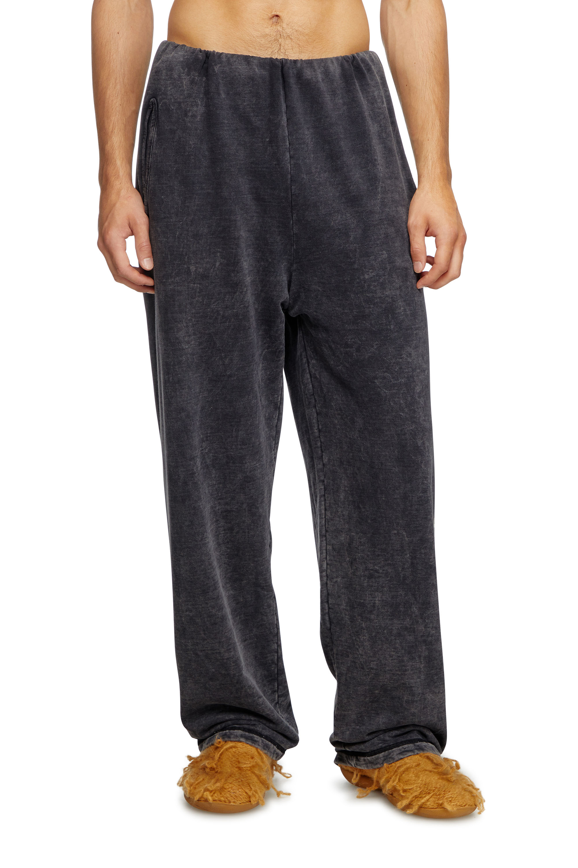 Diesel - P-LUIS, Man's Track pants with denim effect in Black - 1