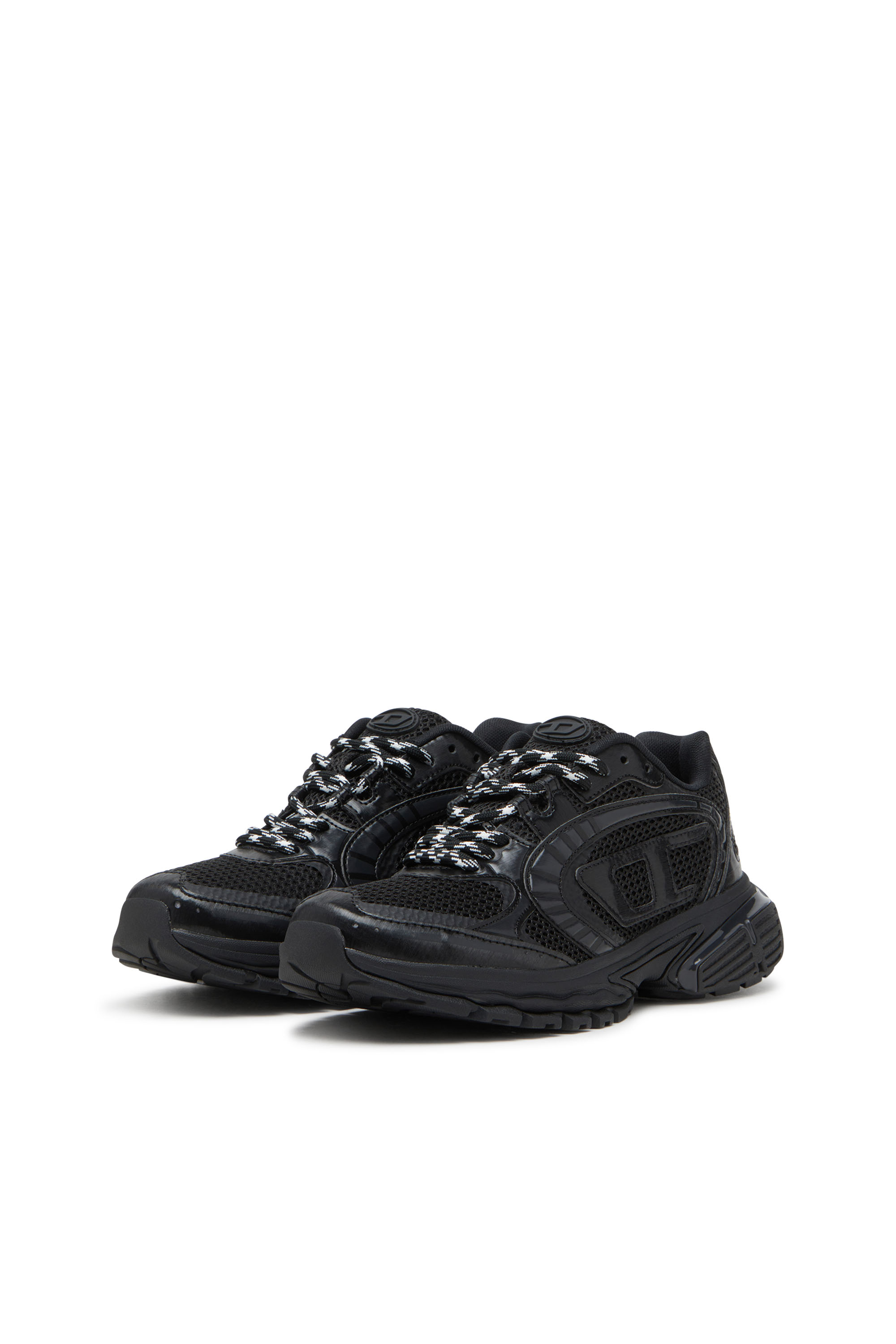 S-PRO-V-DENSE LOW, Black Diesel - S-PRO-V-DENSE LOW, Man's S-Pro-V-Dense-Mesh sneakers with Oval D logo in Black - 9