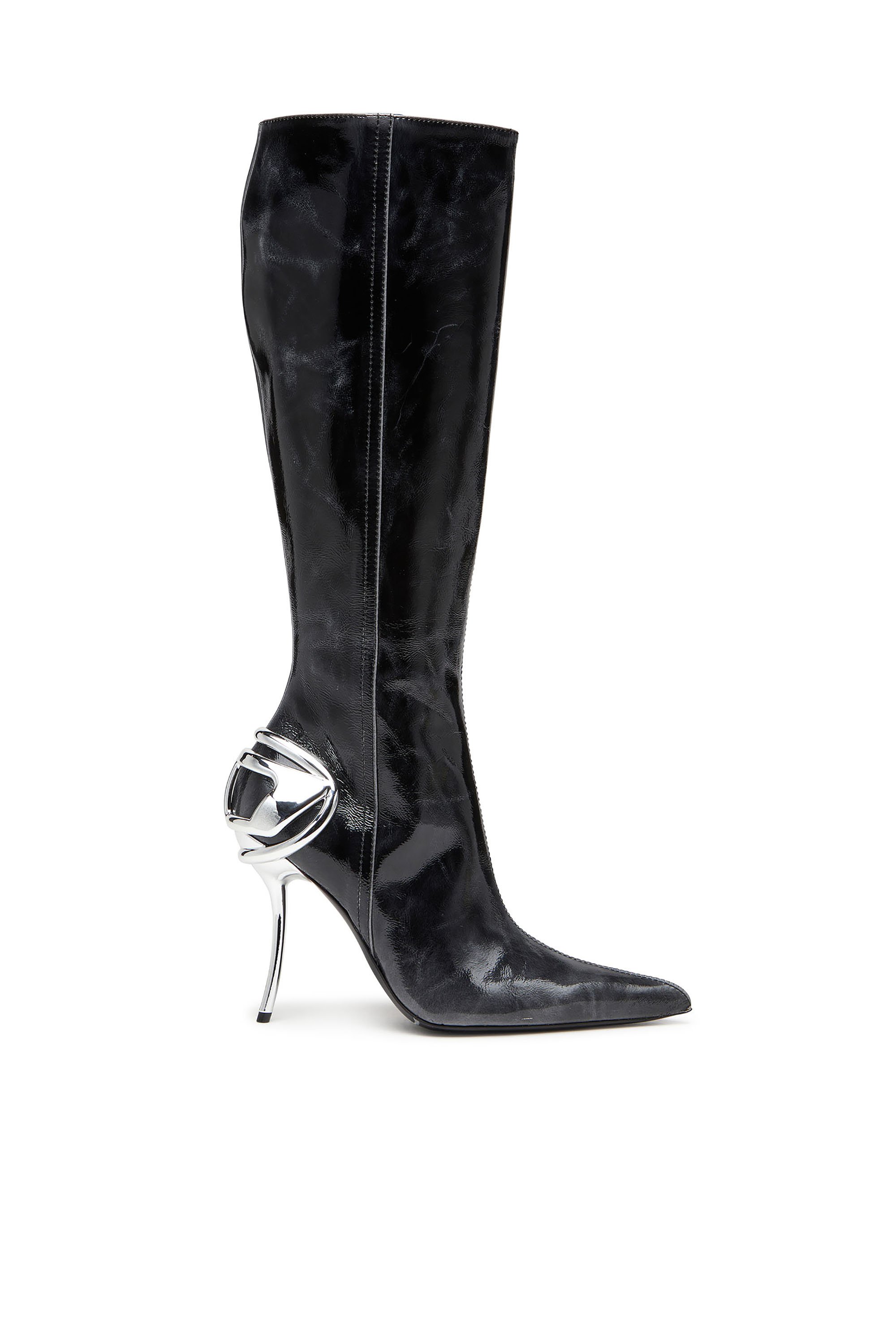 D-TEN&HALF HB, Black Diesel - D-TEN&HALF HB, Woman's D-Ten&Half - Knee-high leather boots in Black - 1