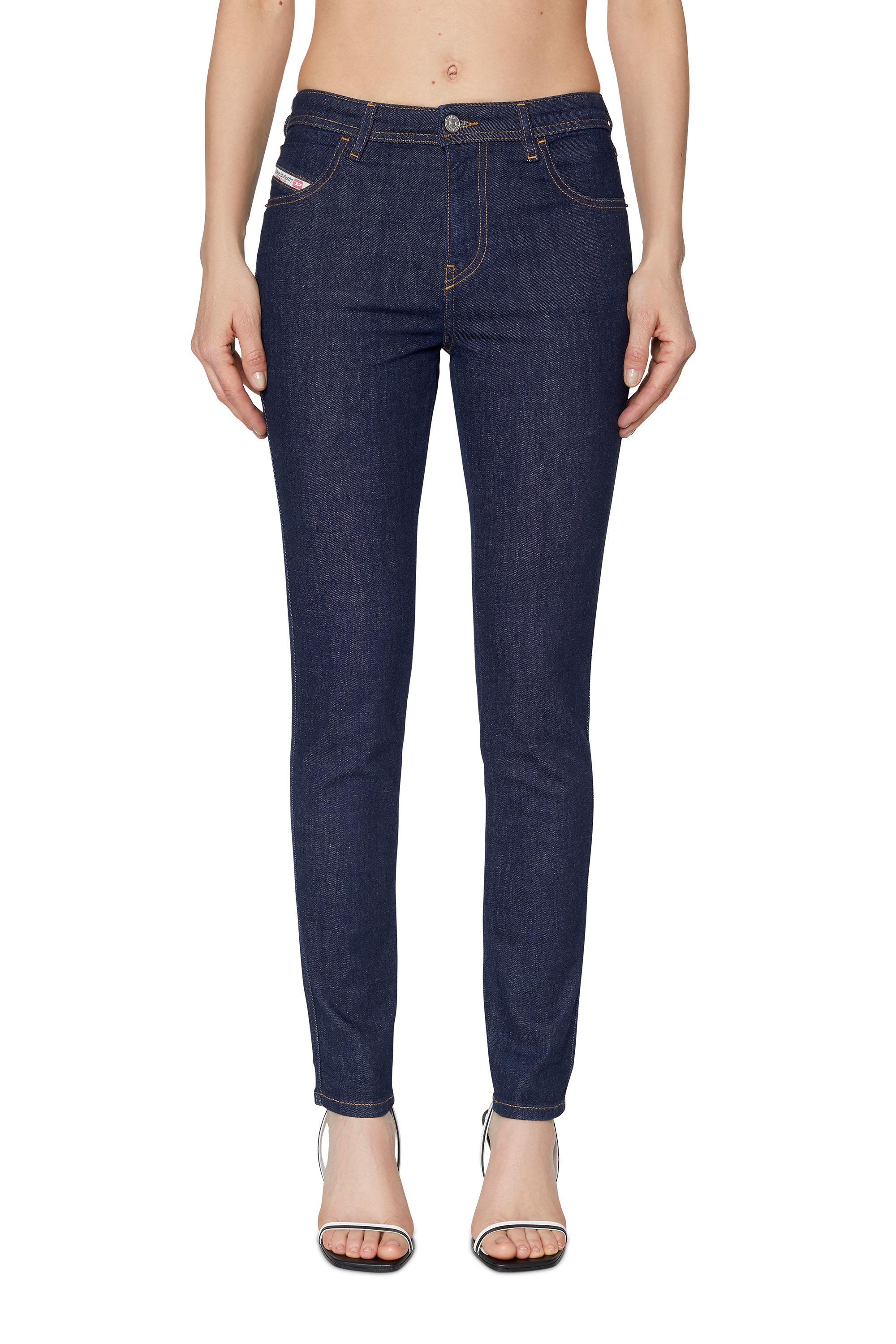 Diesel - 2015 Babhila Z9C17 Skinny Jeans, Dark Blue - Image 1
