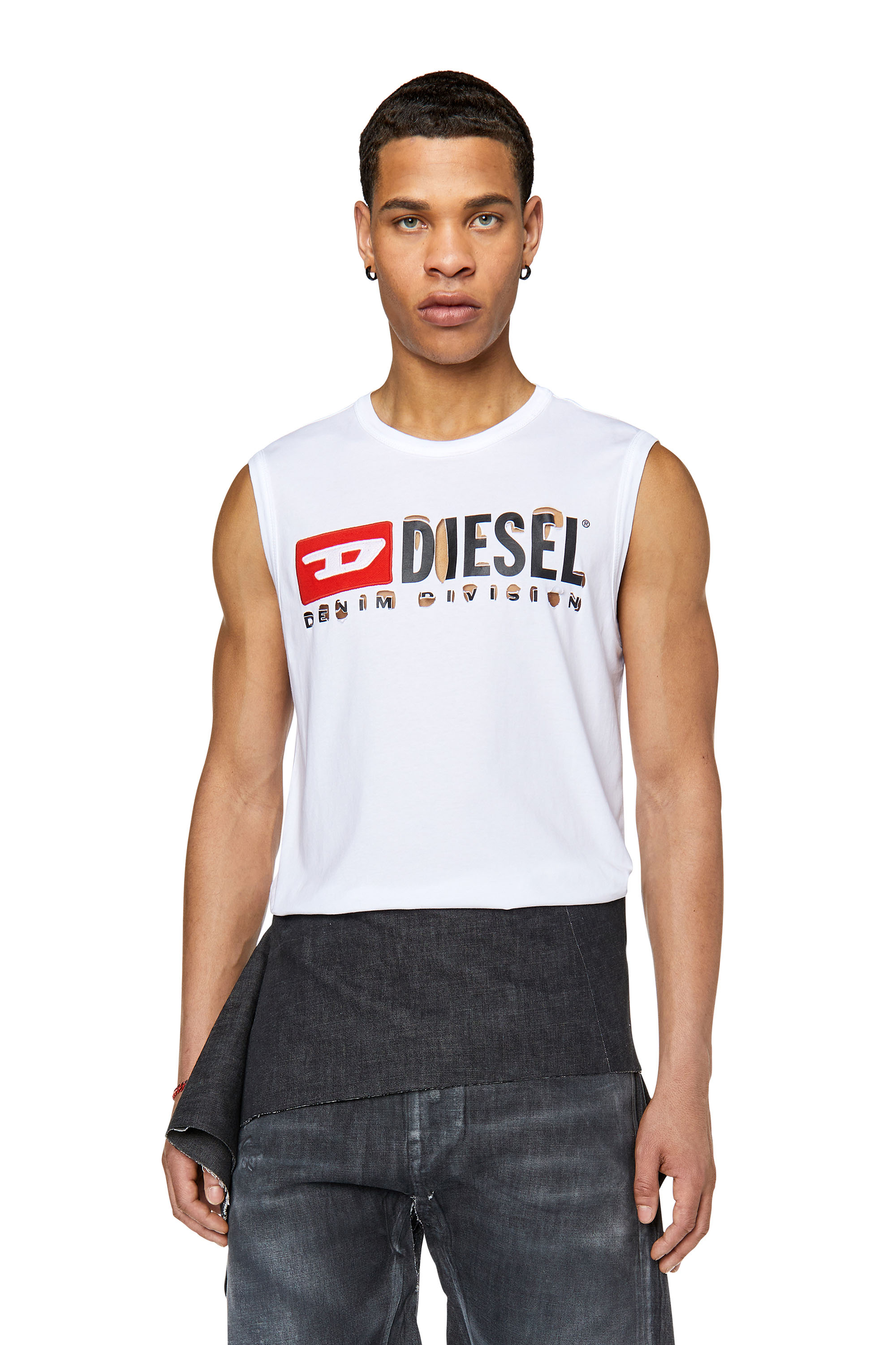 Diesel - T-BISCO-DIVSTROYED, White - Image 1