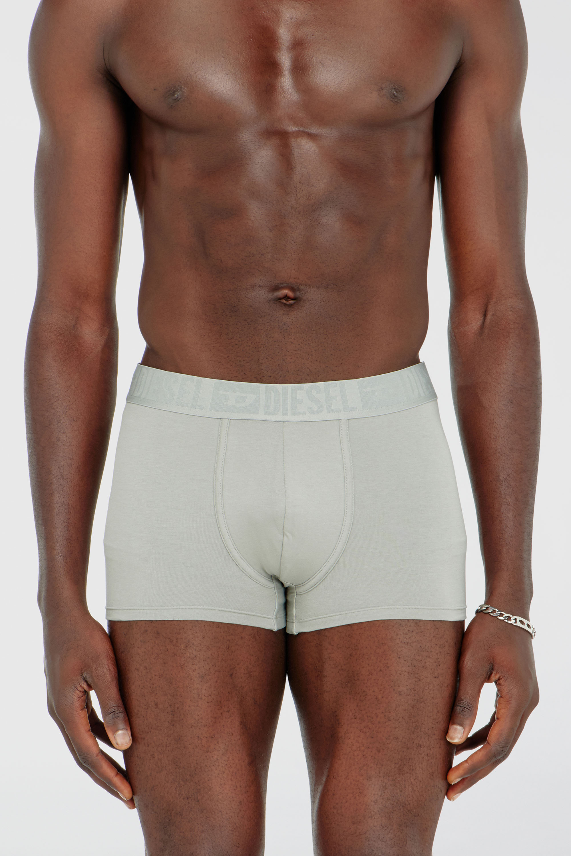 Diesel - MIKE-D-CORE-3PACK, Man's Three-pack of stretch cotton boxer briefs with tonal waistband in Gray/Black - 3