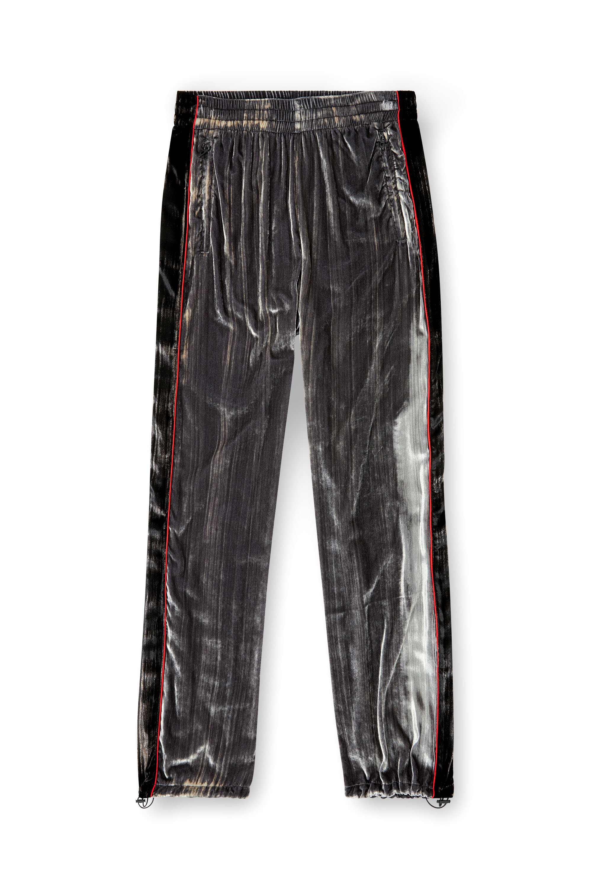 Diesel - P-HAY-FEM, Woman's Track pants in treated velvet in null - 3