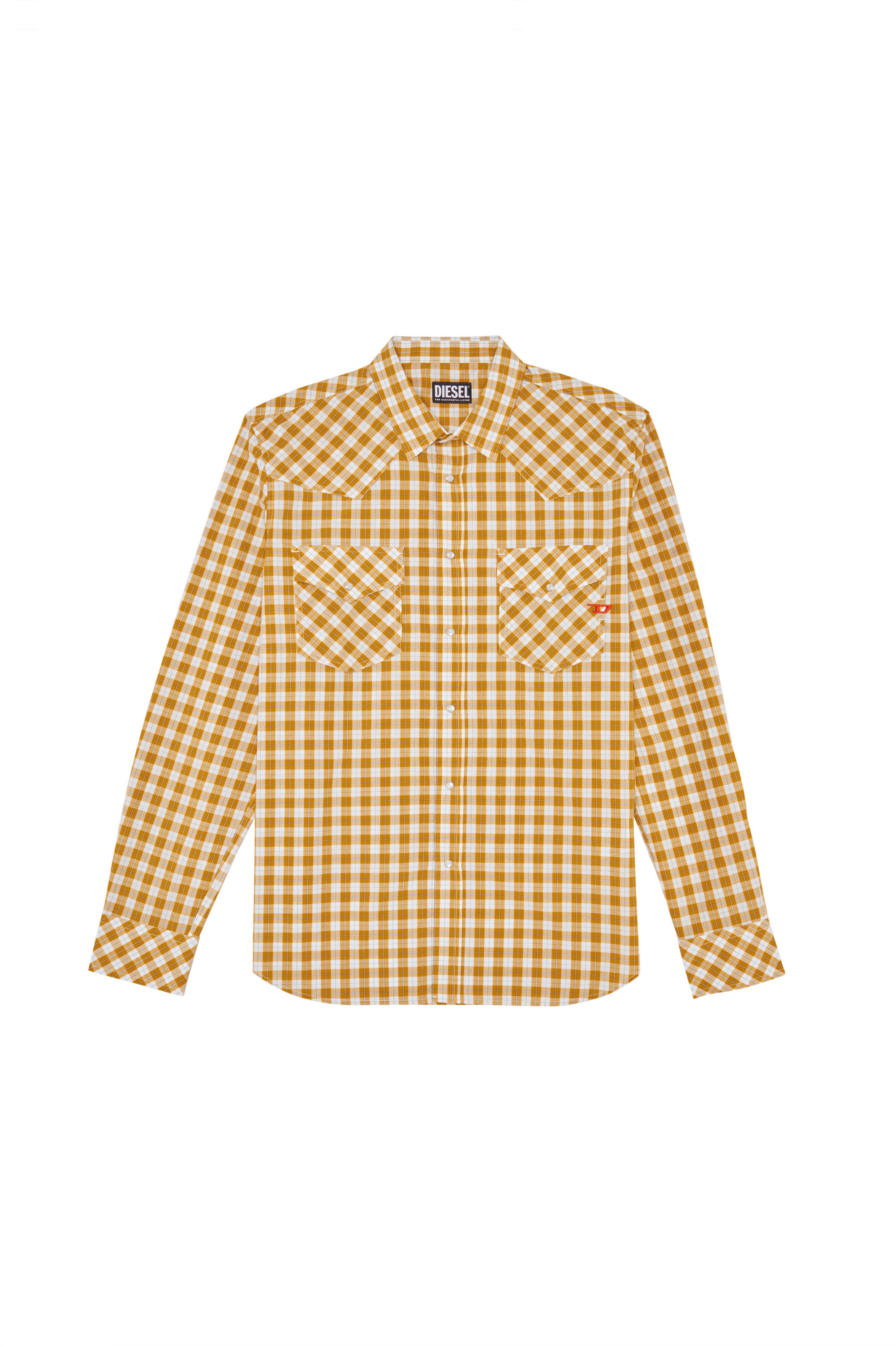 S-EAST-LONG-CL, White/Yellow - Shirts