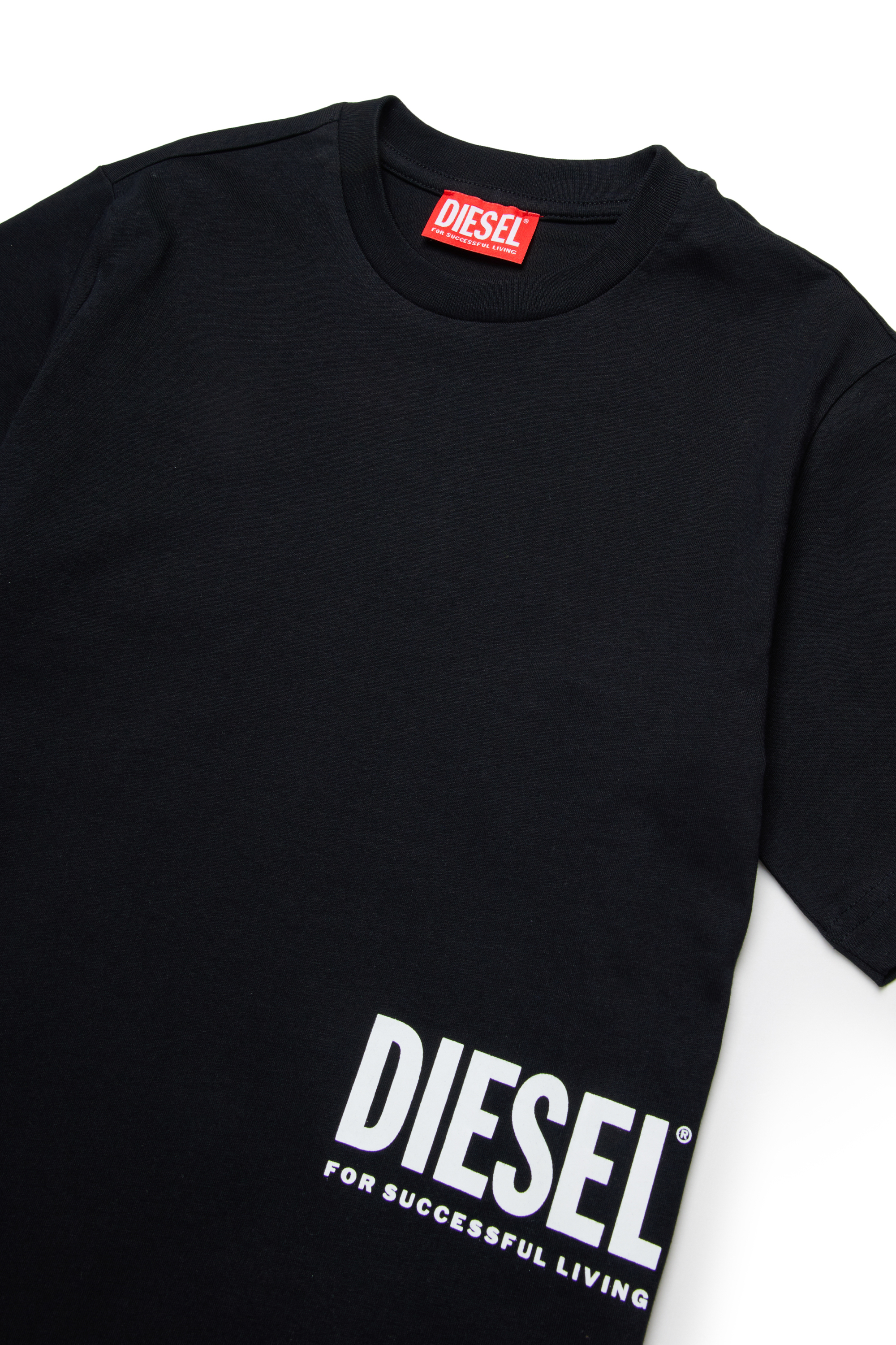 Diesel - MTFIND OVER, Man's T-shirt with Biscotto logo in Black - 3