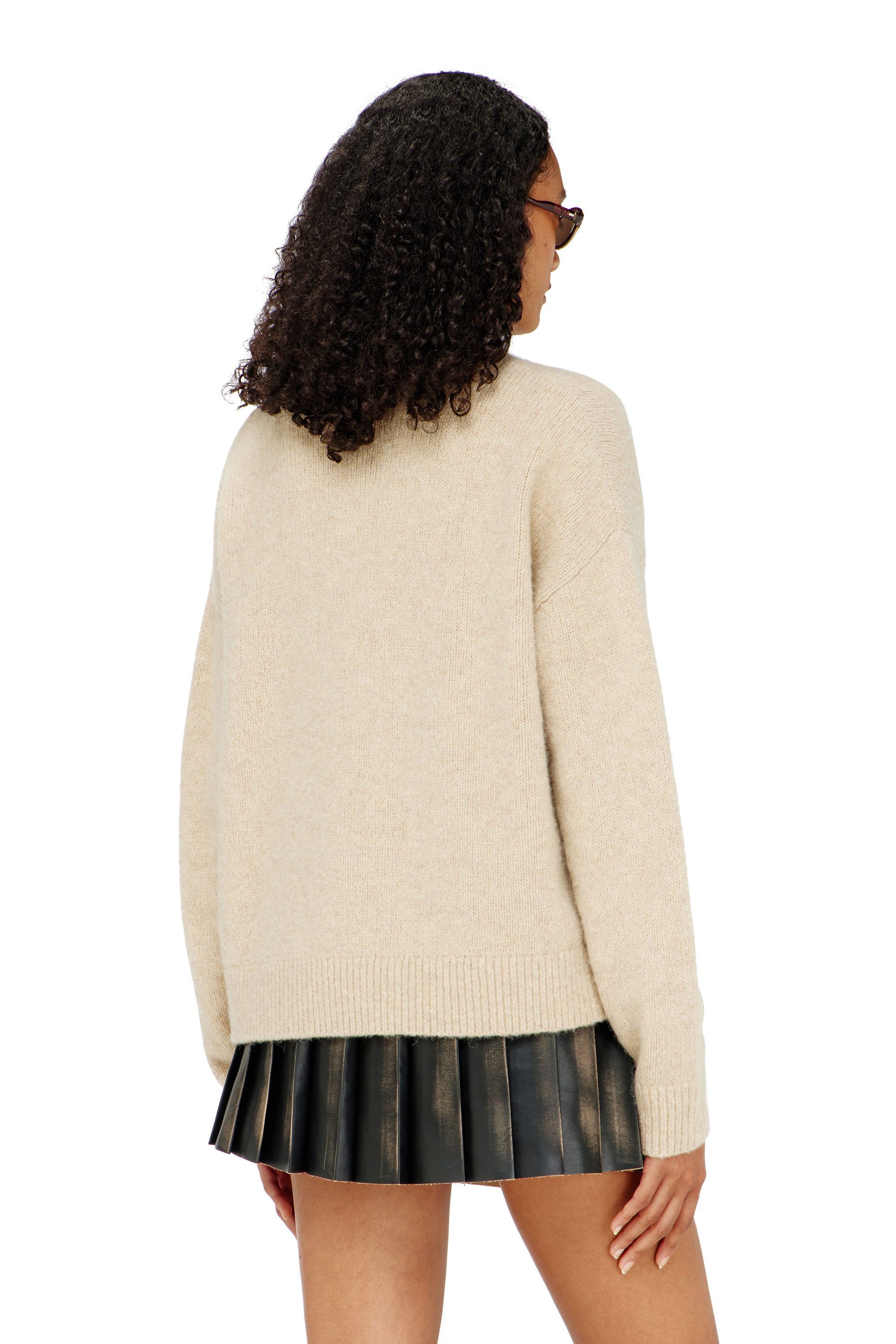 Diesel - M-AREETA, Woman's Jumper in wool and alpaca blend in Beige - 4
