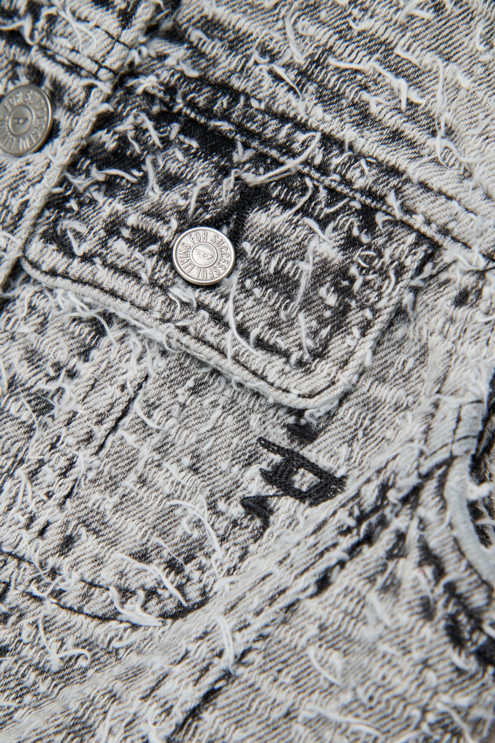 Diesel - JSLIMMY-SM-J, Woman's Denim vest with frayed texture in Grey - 4