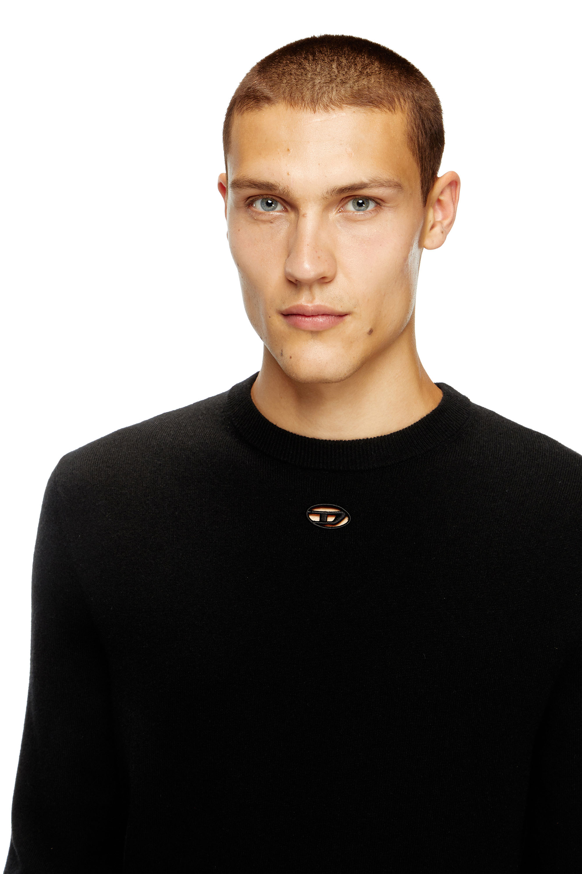 Diesel - K-VIERI, Man's Wool and cashmere jumper in Black - 5