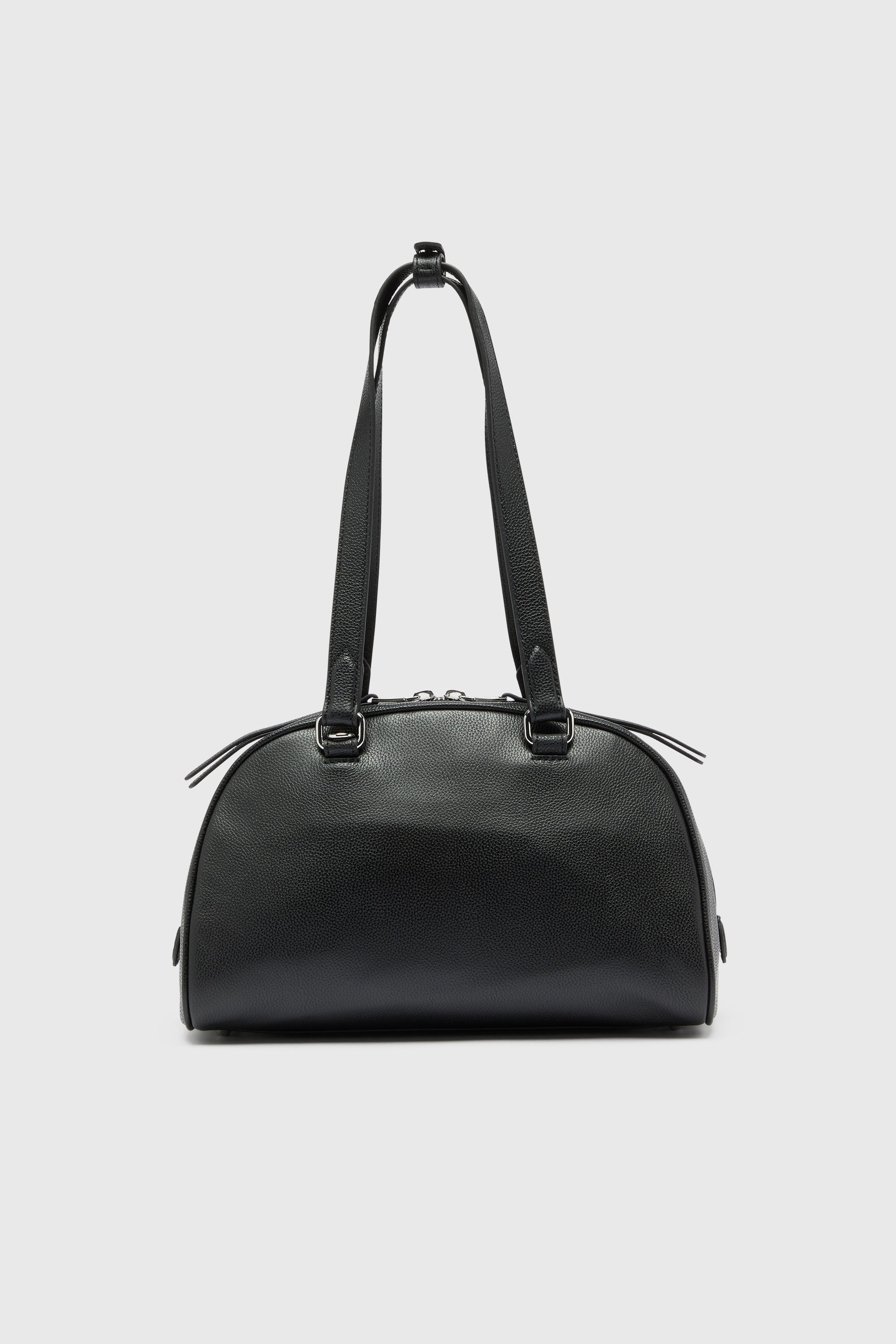 Diesel - 1DR DOME SHOULDER, Unisex's 1DR Dome - Leather Boston bag with embossed logo in Black - 3