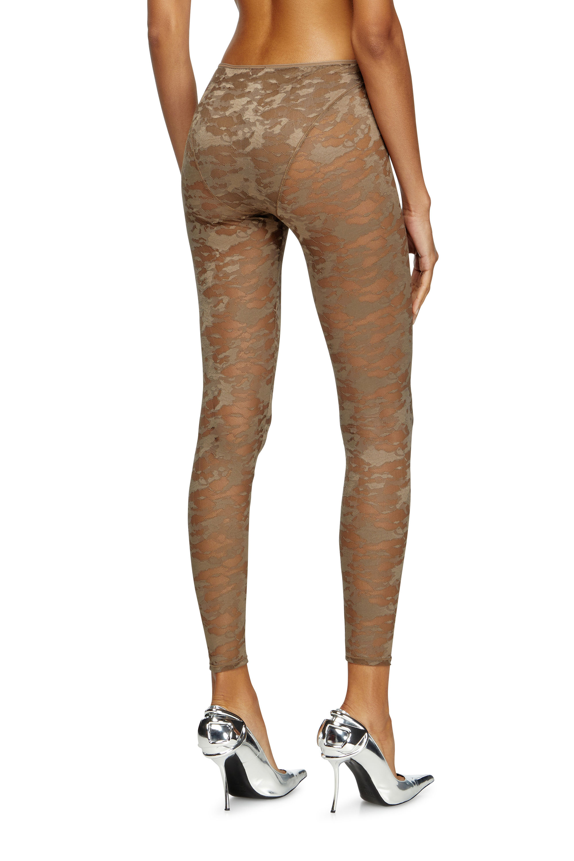 Diesel - CLAIRE-UTLT, Woman's Camo lace leggings in Brown - 3