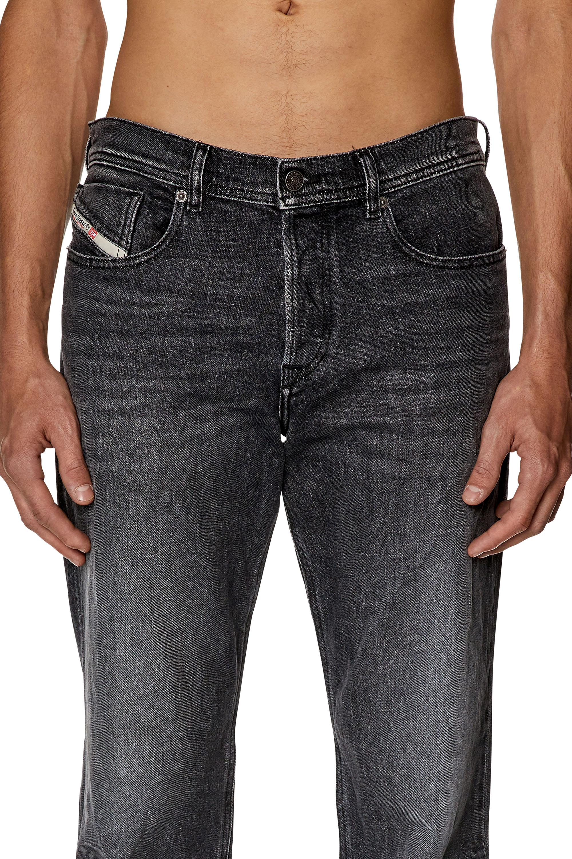 Diesel - 2023 D-Finitive 09F84 Tapered Jeans, Black/Dark grey - Image 4