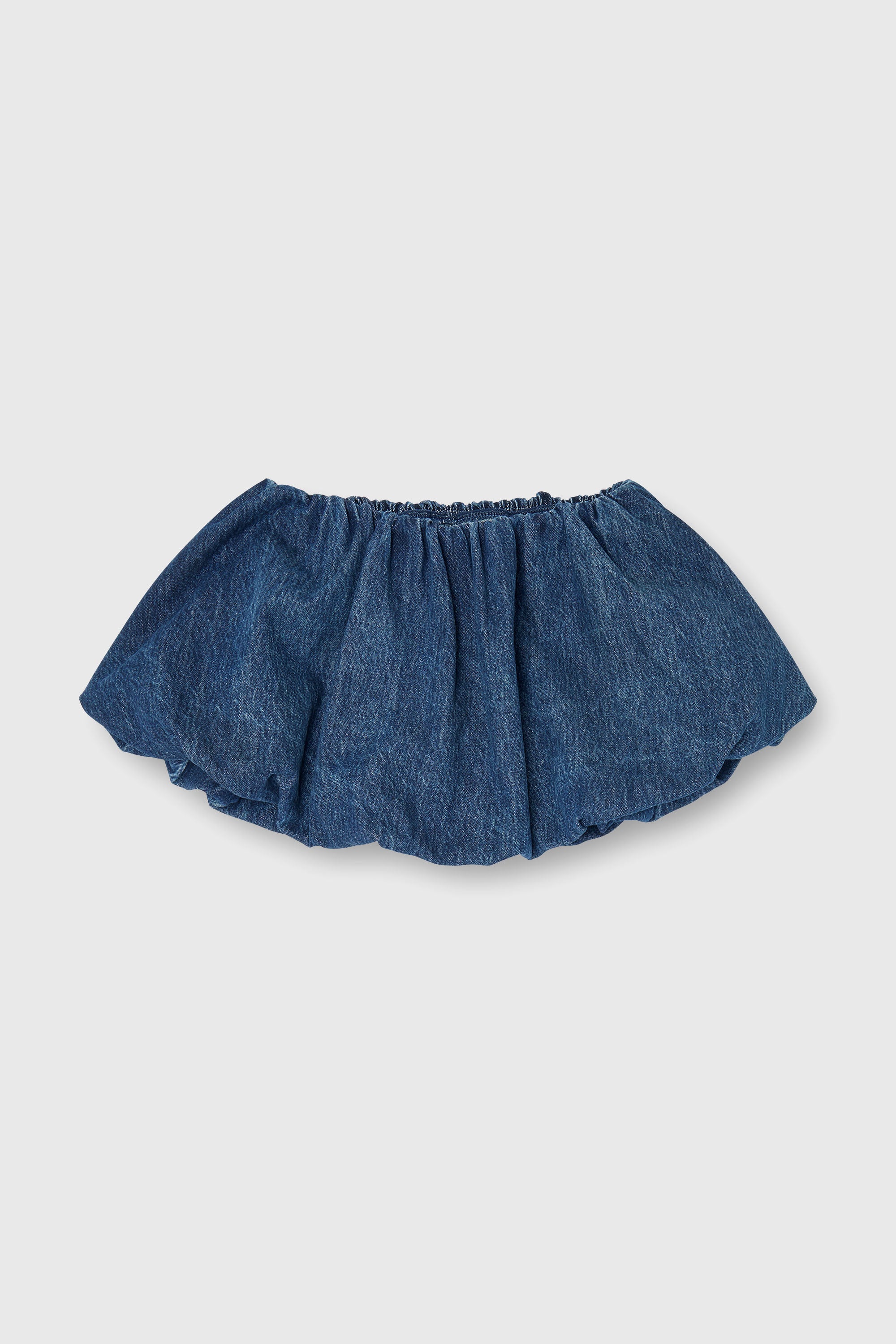 Diesel - DE-MUJ-FSJ2, Woman's Short bubble skirt in denim in Dark Blue - 2
