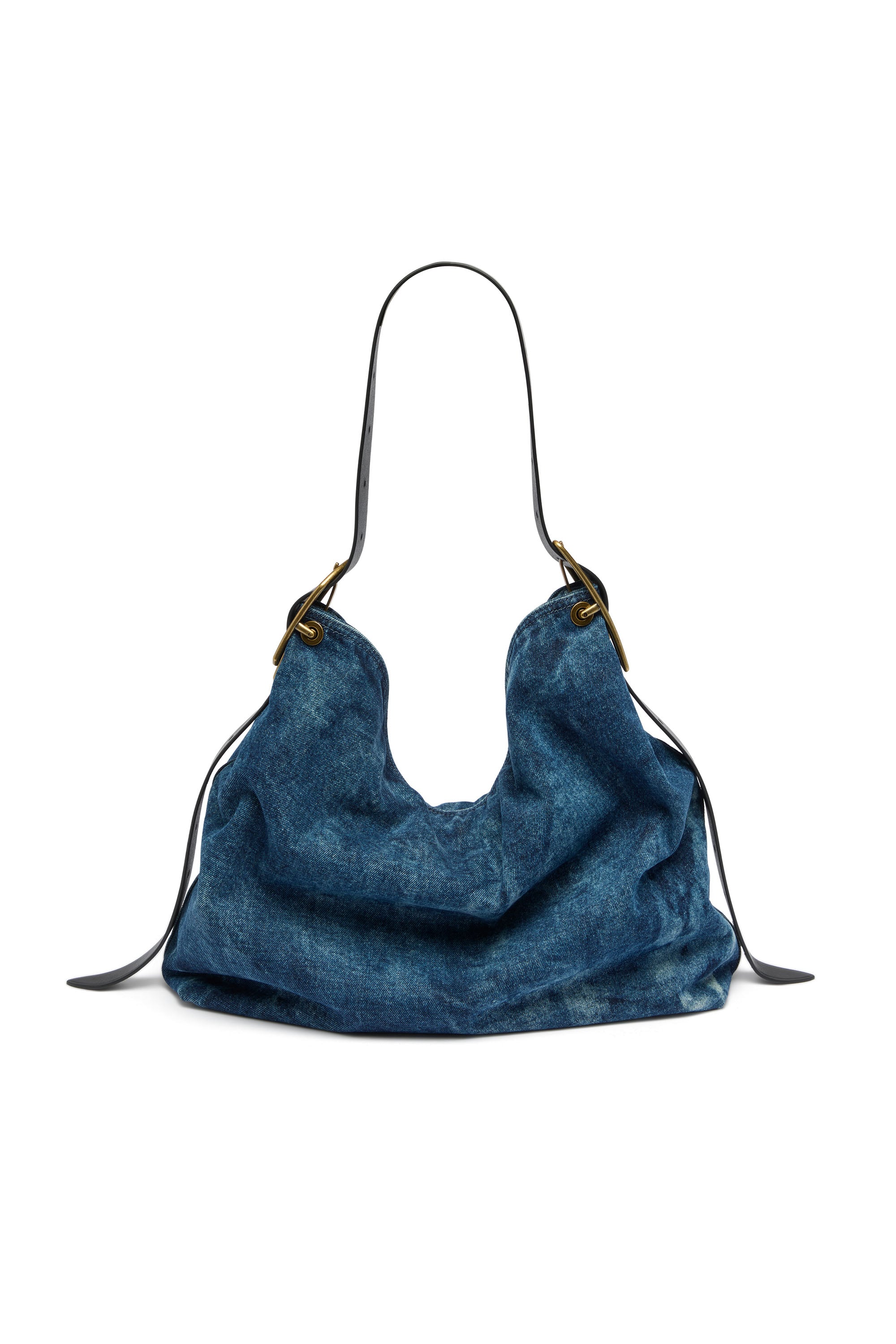 Diesel - D-LINE HOBO L, Woman's D-Line-Denim hobo bag in Medium blue - 4