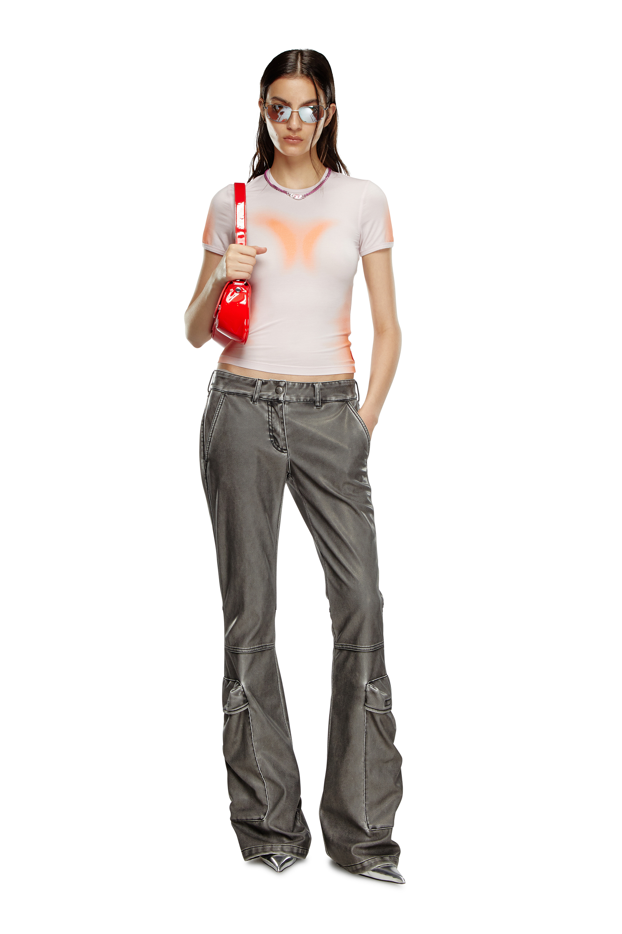 PLAY CROSSBODY, Red Diesel - PLAY CROSSBODY, Woman's Play-Glossy crossbody bag in Red - 6