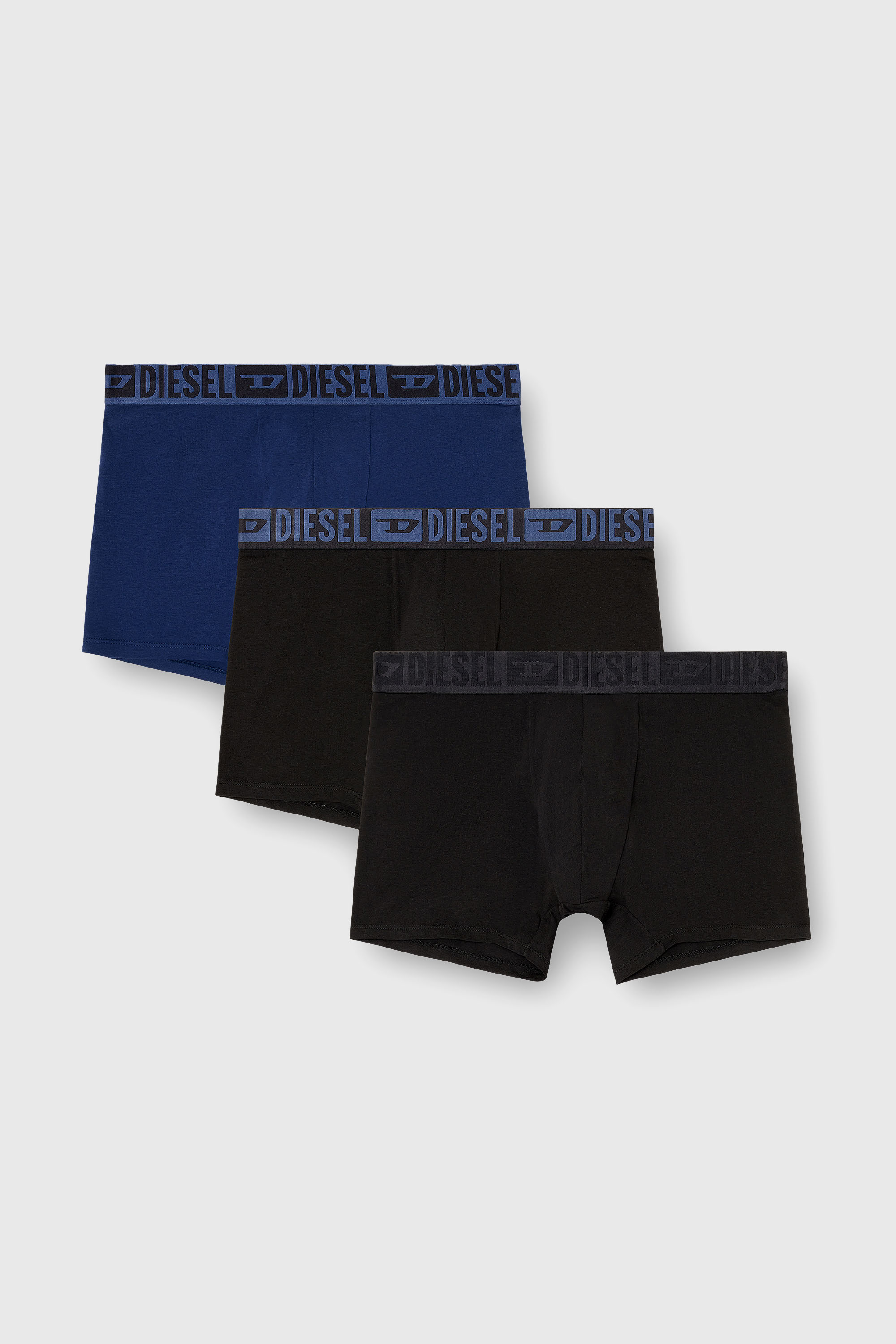 Diesel - SEBASTIAN-D-CORE-3PACK, Man's Three-pack boxer briefs in stretch cotton in Black/Blue - 1