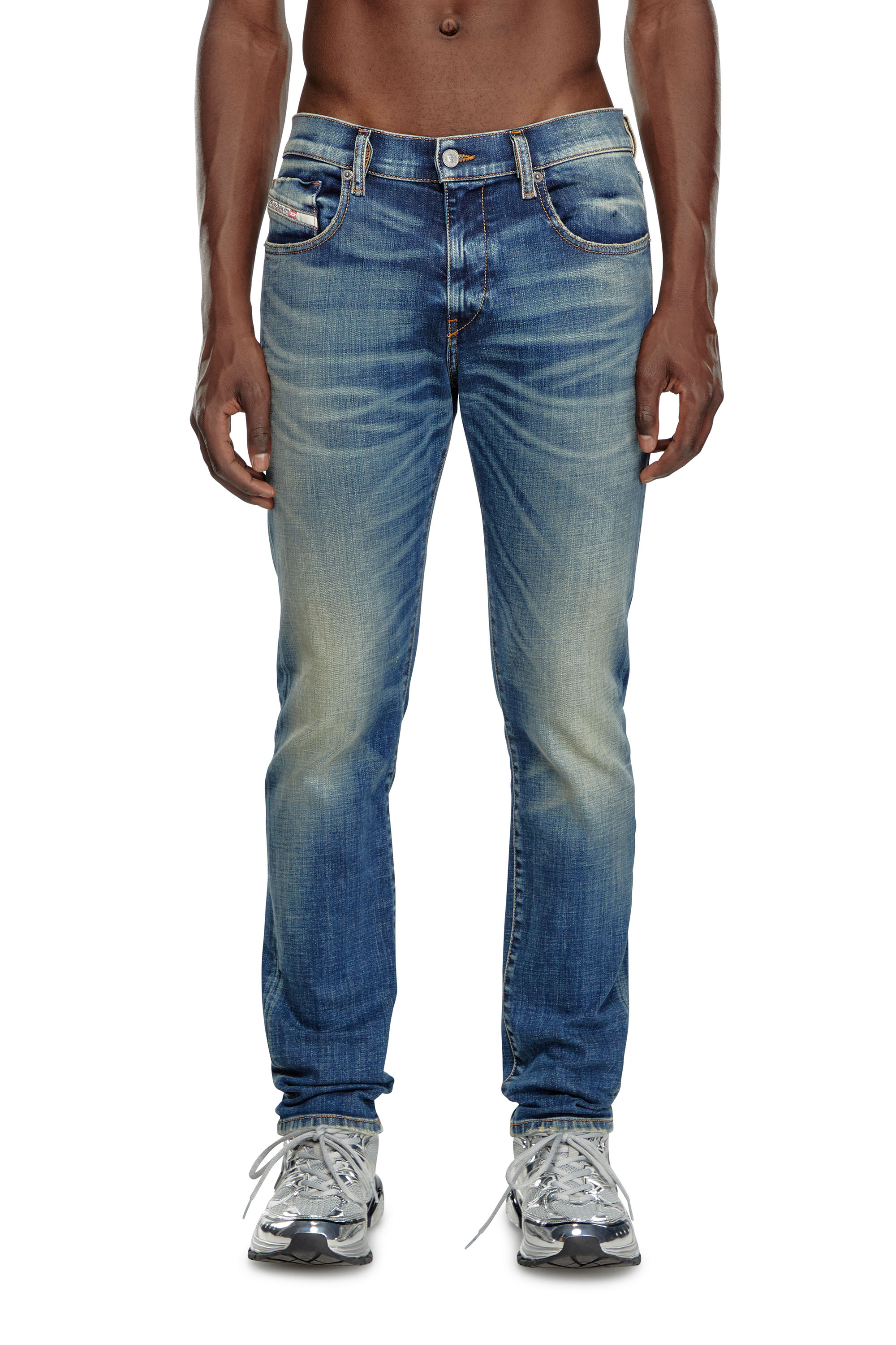 Diesel - Man Slim Jeans 2019 D-Strukt 09J50, Medium blue - Image 2