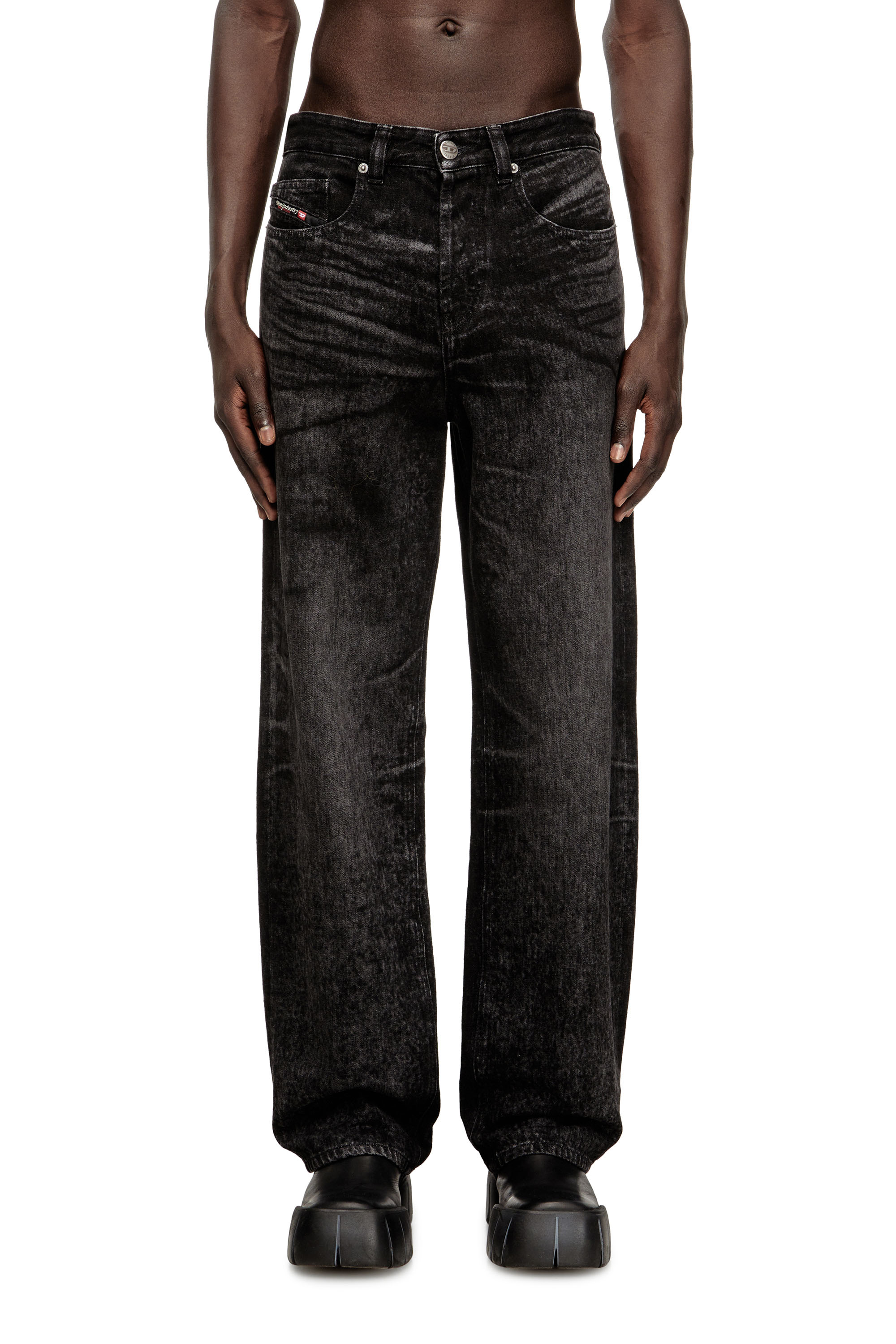 Relaxed Jeans 2001 D-Macro 007DB, Black/Dark grey Diesel - Man's Relaxed Jeans 2001 D-Macro 007DB, Black/Dark grey - 3