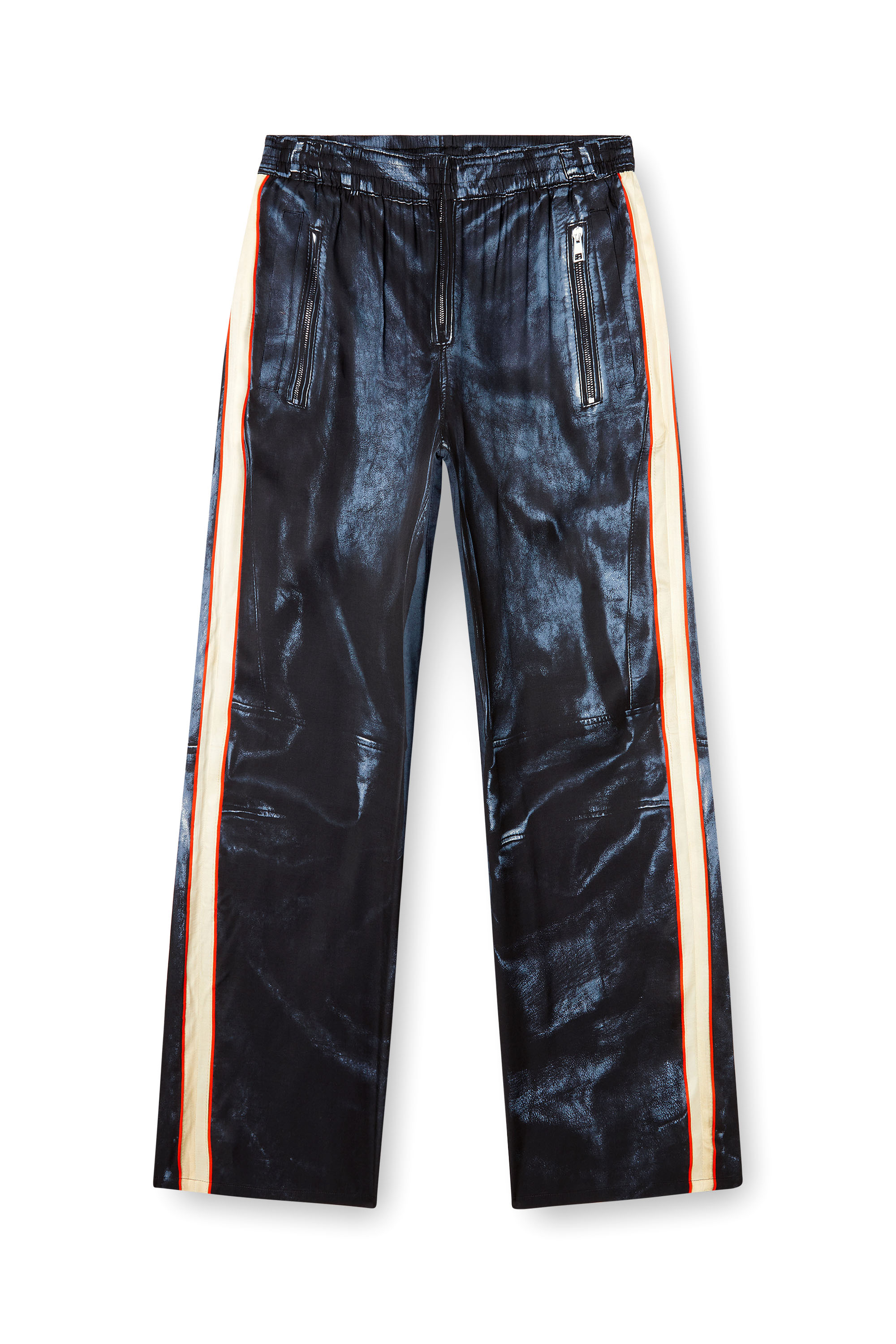 Diesel - P-THECKS-NMAN, Man's Viscose trousers with biker print in null - 3