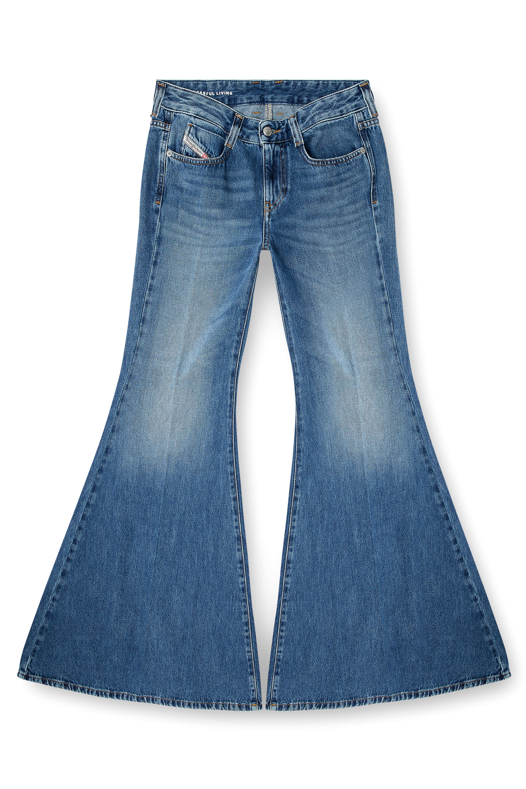 Flare Jeans 1970 D-Bleess 09M56, Medium blue Diesel - Woman's Flare Jeans 1970 D-Bleess 09M56, Medium blue - 2