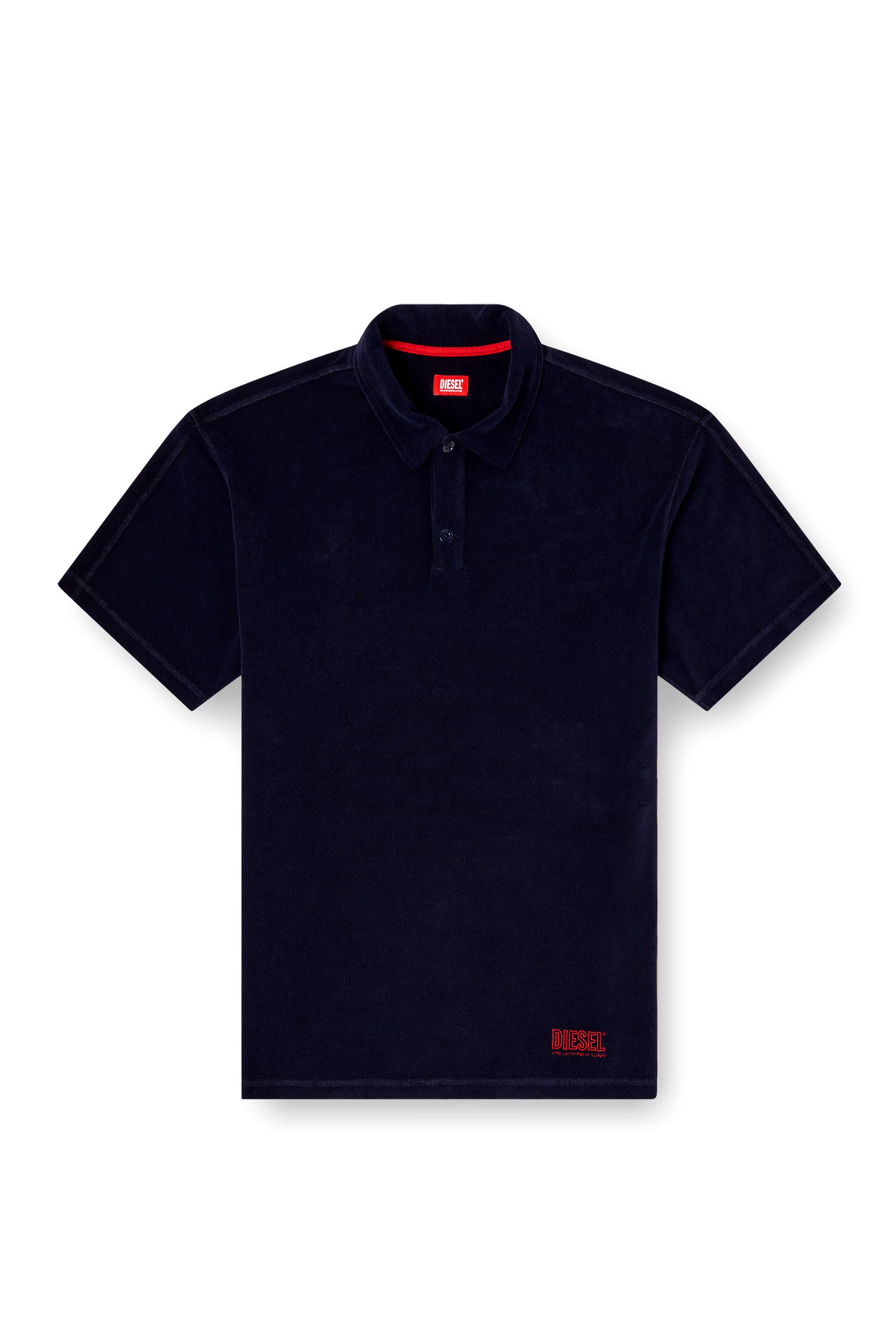 Diesel - JOSHUA-D-CORE, Man's Towelling cotton polo shirt in Blue - 3